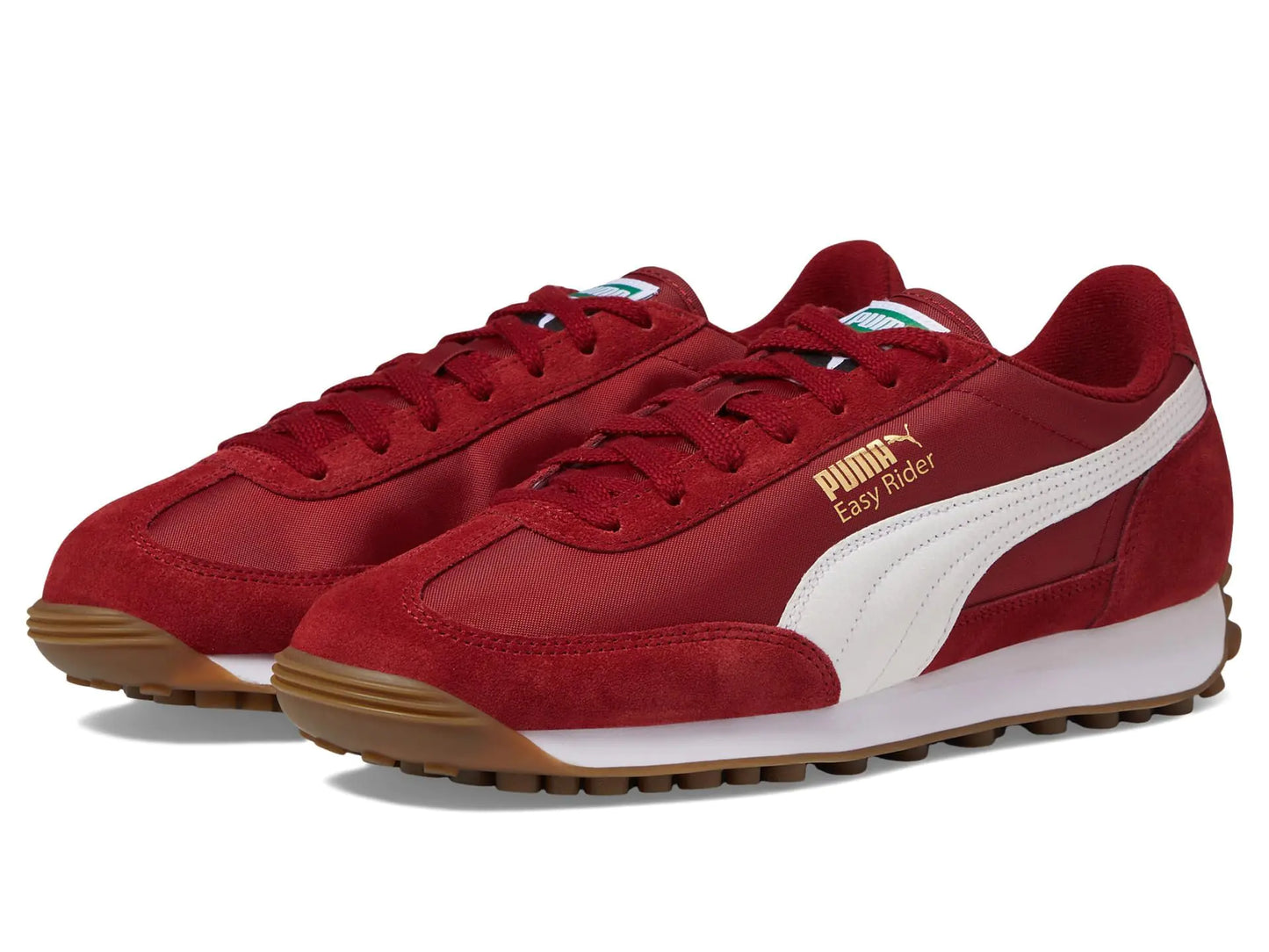 PUMA Mens Easy Rider Vintage Sneaker Intense Red White 9