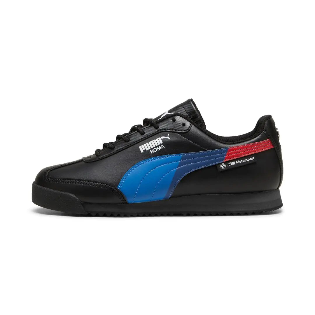 PUMA Mens BMW Motorsport Roma VIA Sneaker Black-Shadow Gray 11.5