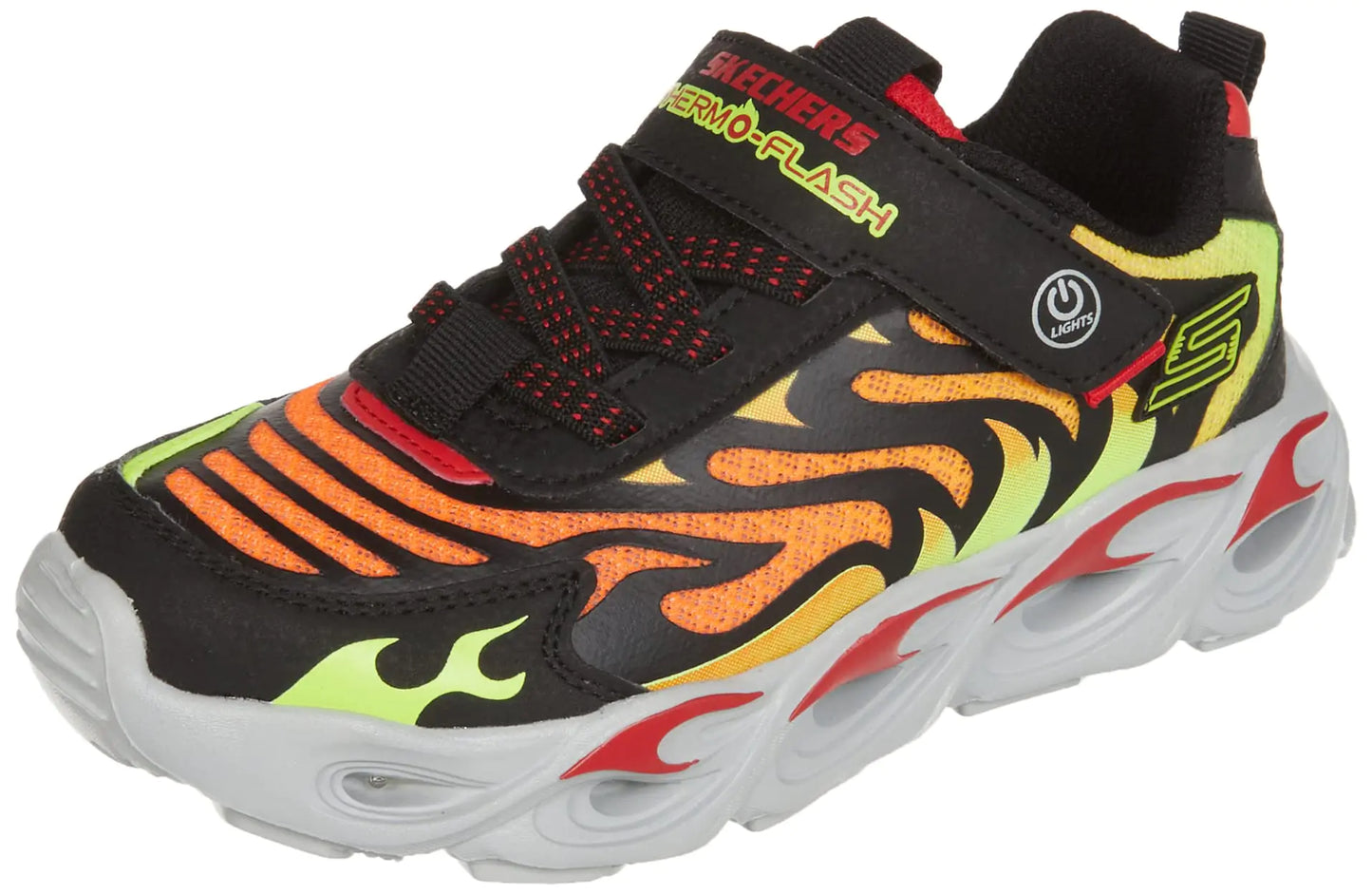 Skechers Kids Boys S Lighs Sport Lighted Sneaker Black/Red1.5 Little Kid