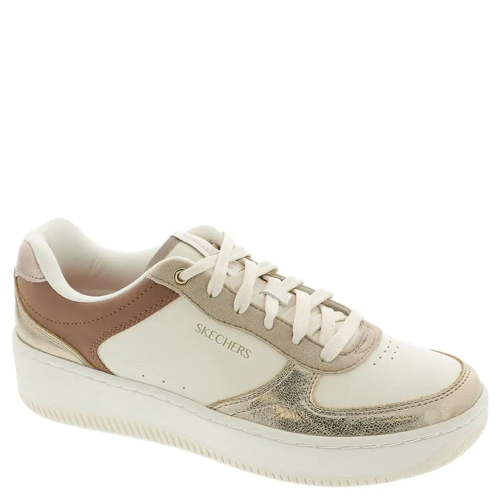 Skechers Womens Sport Court 2.0-Pretty Factor Sneaker Natural/Mulit 10