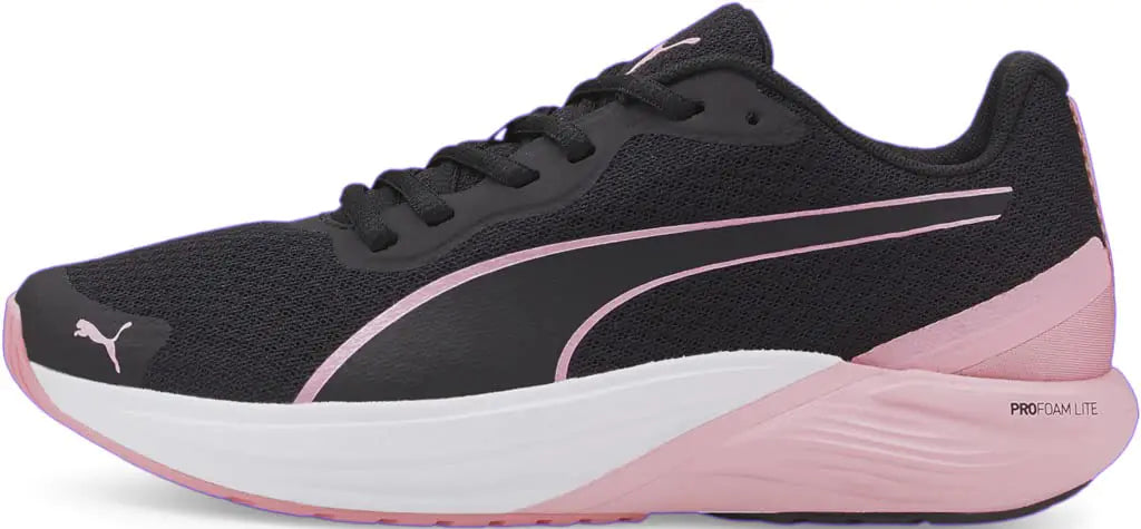 PUMA Womens Feline Lace Up Sneaker Black/Pink 8 Medium US