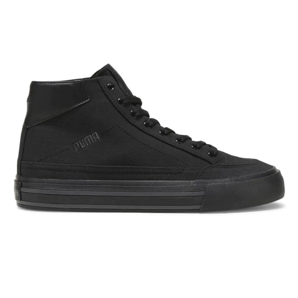 PUMA Mens Court Classic Vulc Mid Sneaker Black-Shadow Gray 9.5