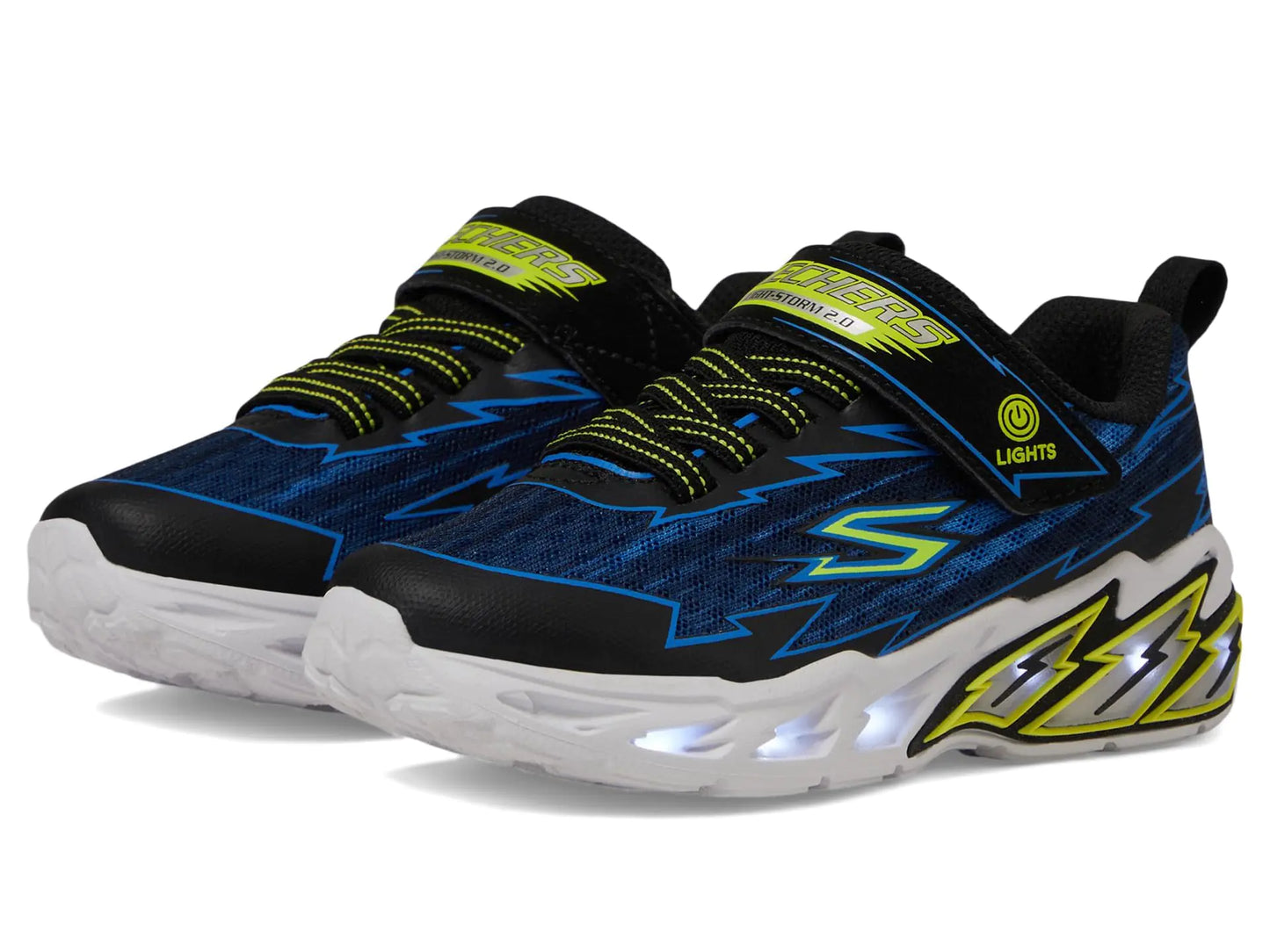 Skechers Boys Light Storm 2.0 Sneaker Black/Blue 13 Little Kid