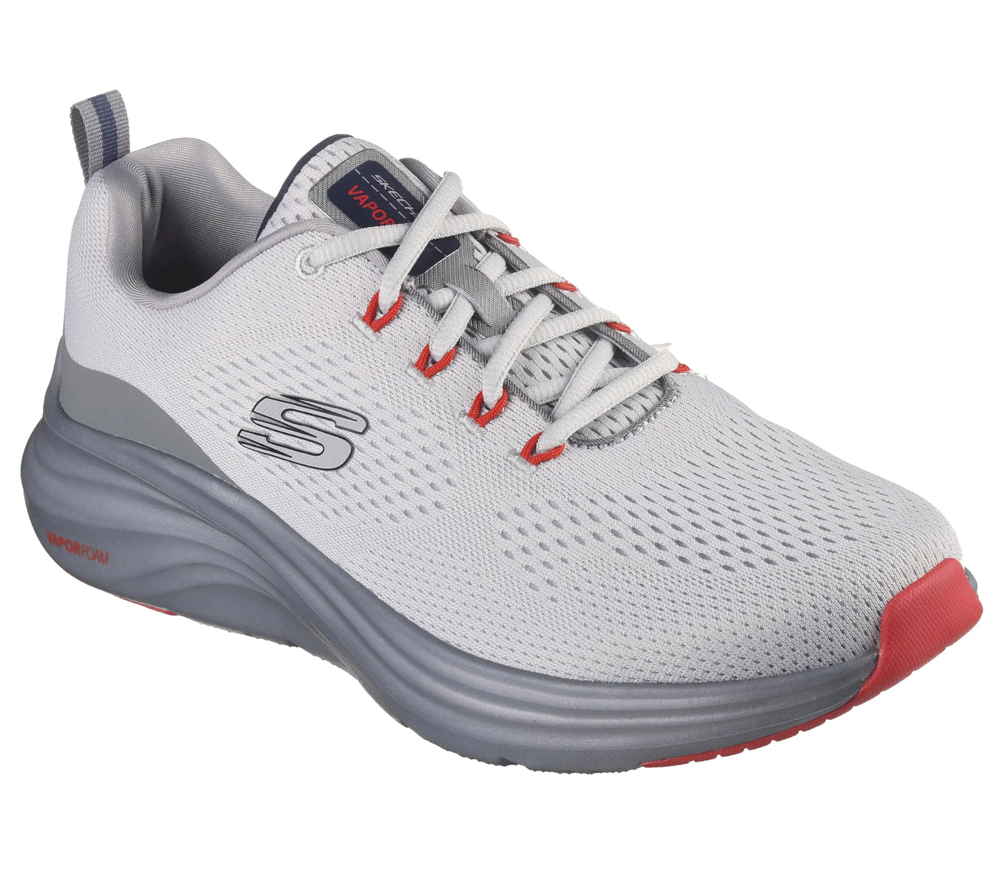 Skechers Mens Vapor Foam Oxford Gray/Orange 11.5
