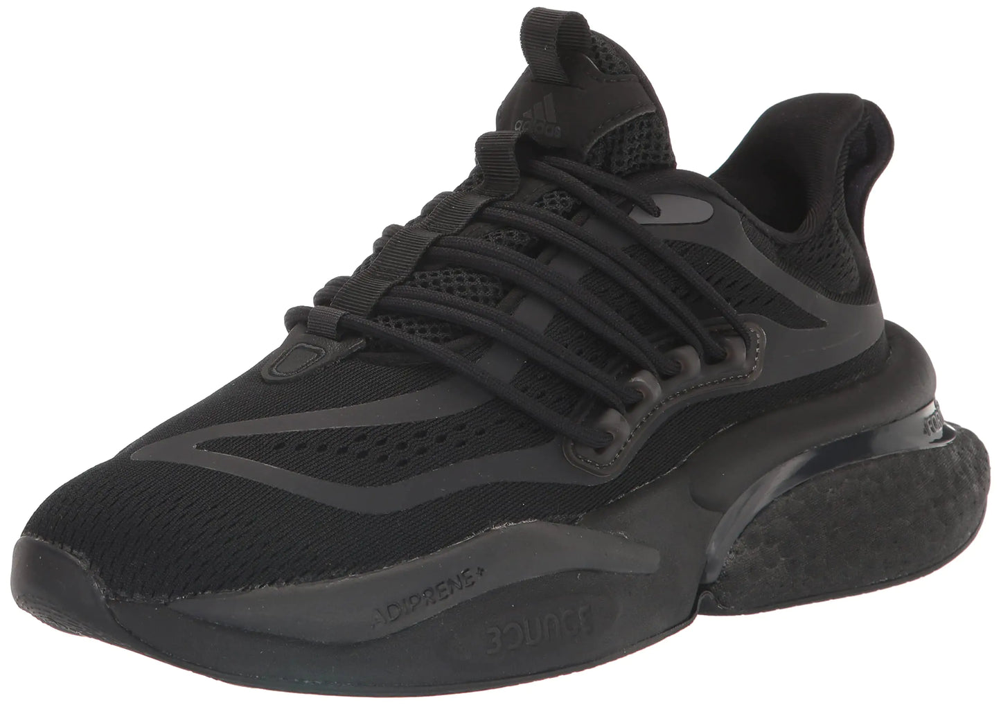 adidas Mens AlphaBoost V1 Running Shoe Black/Grey/Carbon 10.5