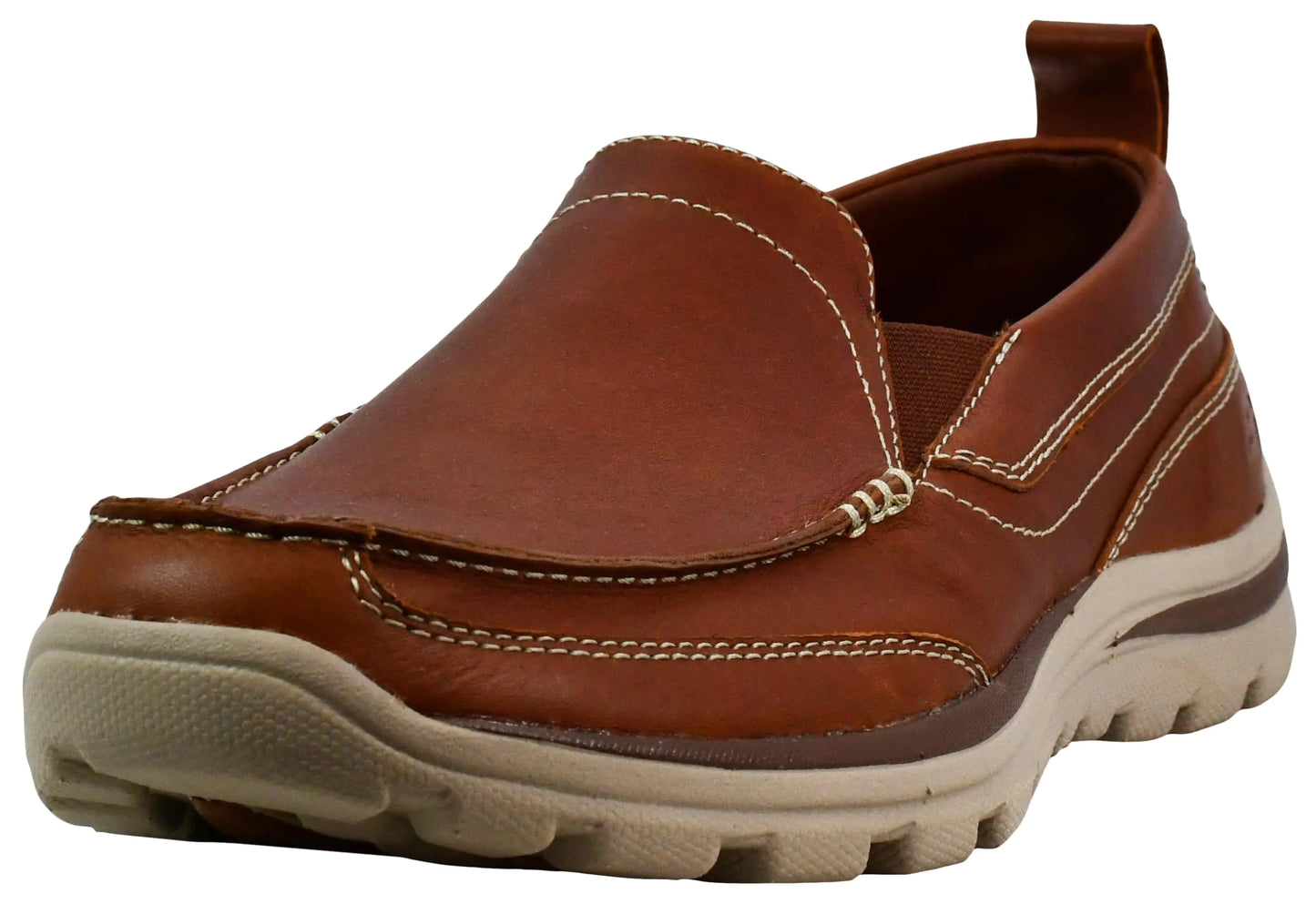 Skechers Mens Superior Gains Loafer Luggage 8 M US