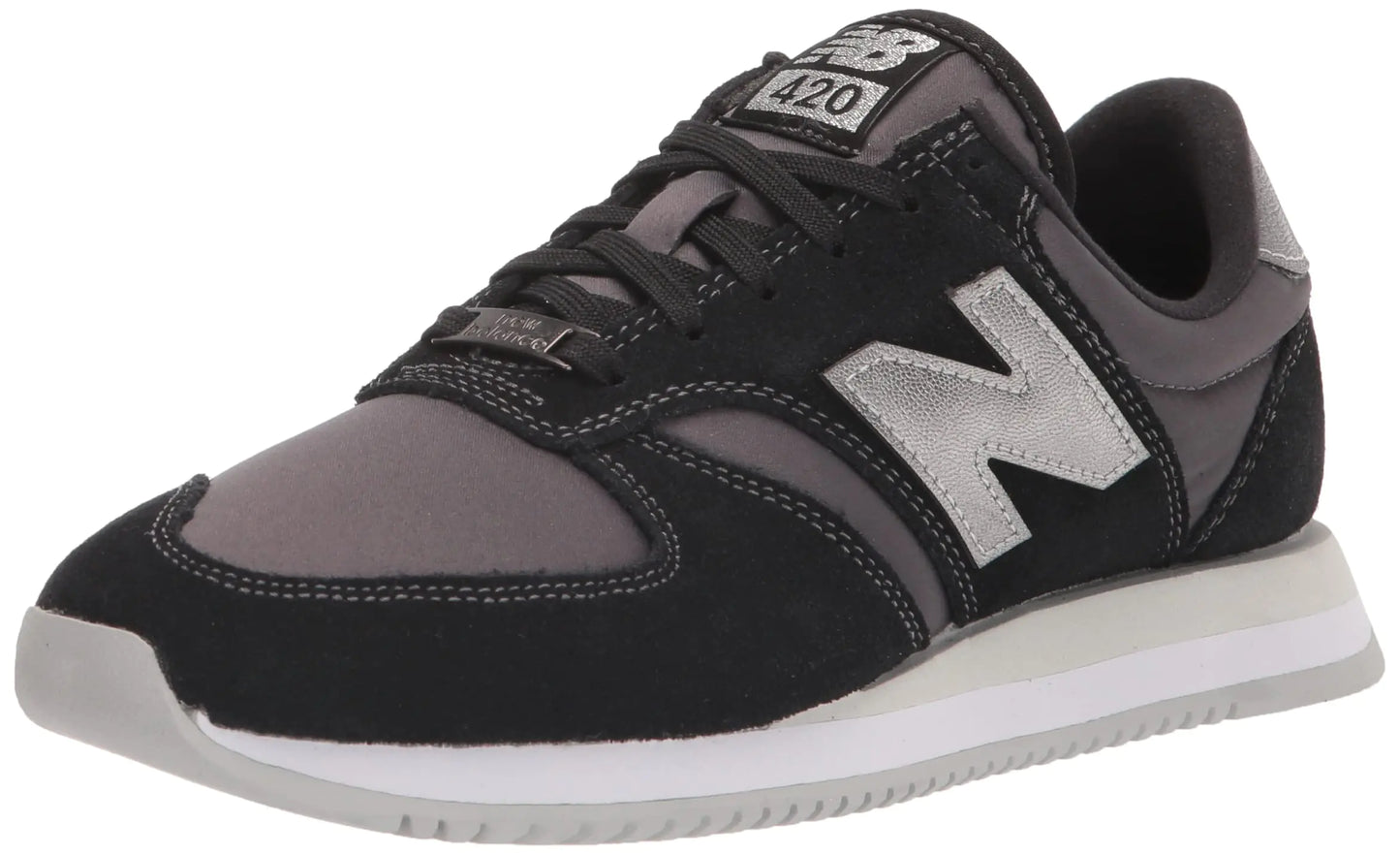 New Balance womens 420 V2 Sneaker Black/Silver 7.5 US