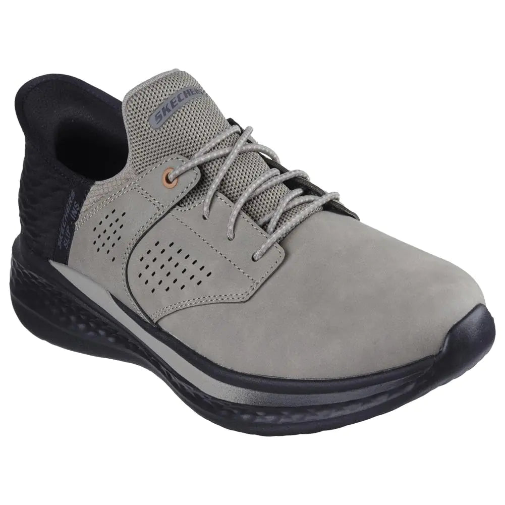 Skechers USA Mens Mens Slade-Macklin Sneaker Cement 10.5