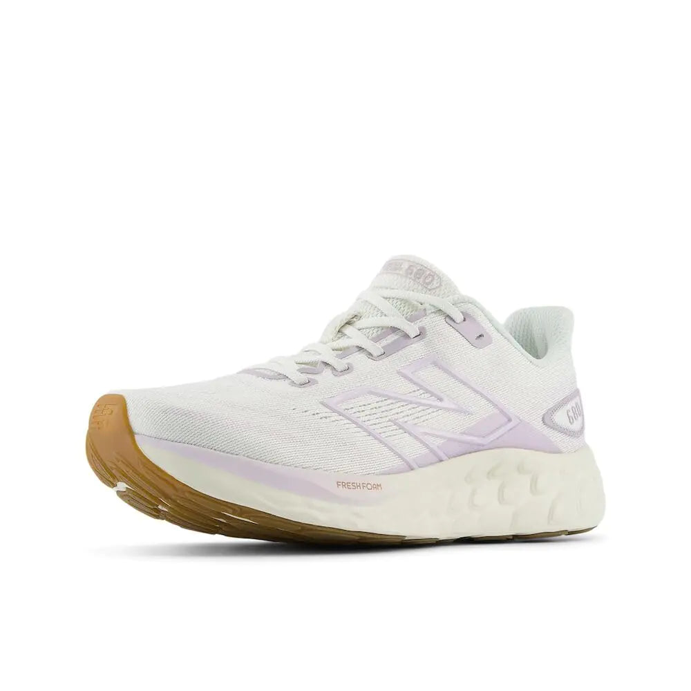 New Balance Womens Fresh Foam 680 V8 Running Shoe Sea Salt/Taro 12 Wide
