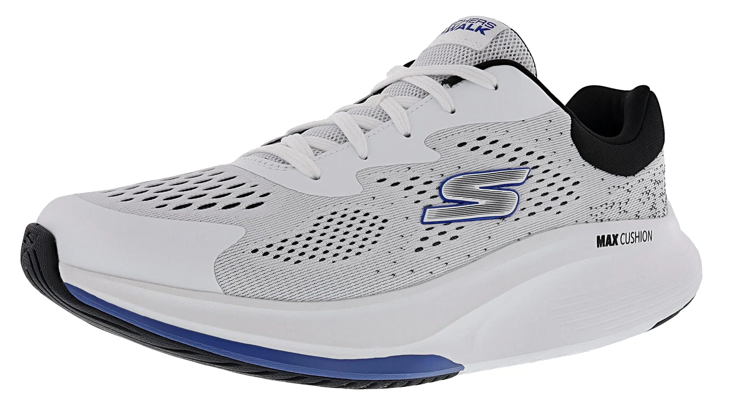 SKECHERS Mens Go Walk Max Walker-Augustus Sneaker White/Black 10