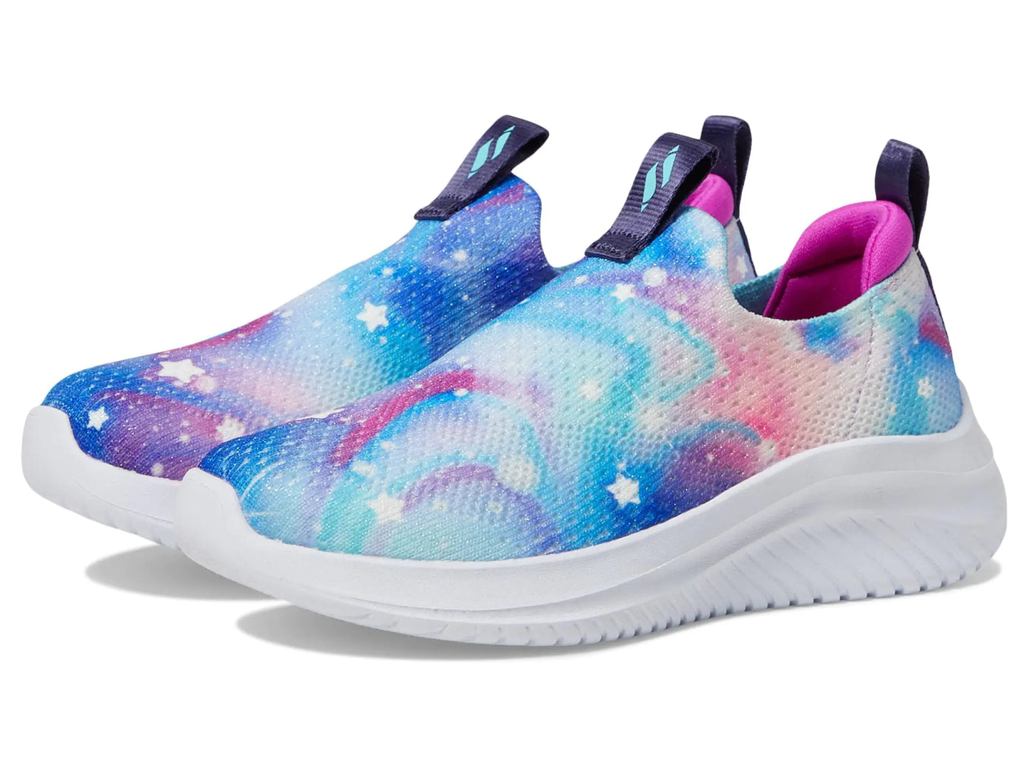 SKECHERS Girls Ultra Flex 3.0-Glowing Gala Sneaker Navy/Multi 3 Little Kid