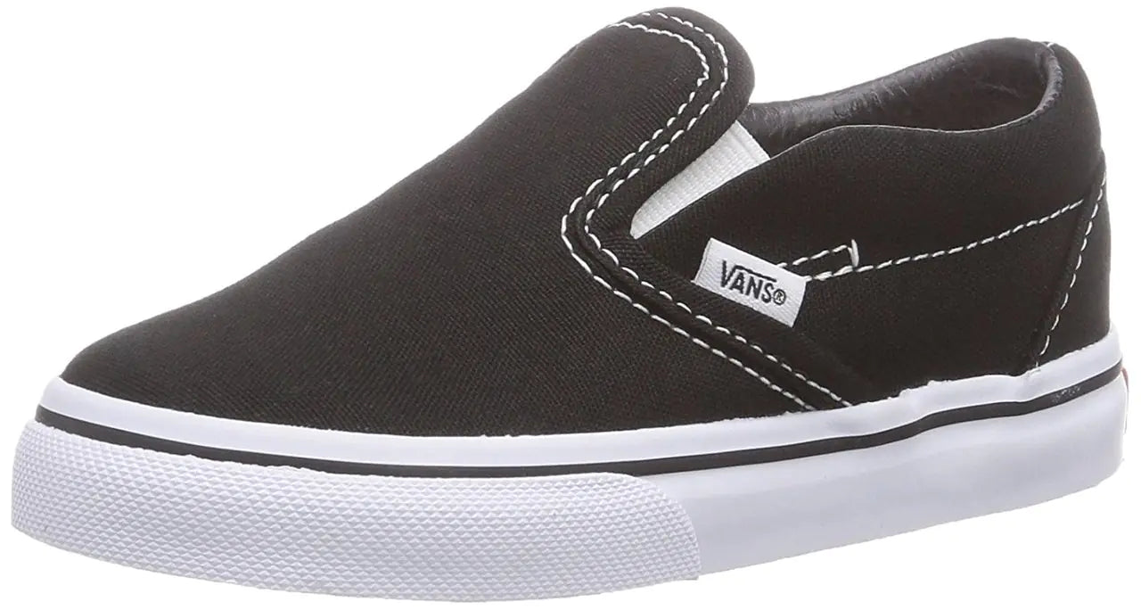 Vans Kids Unisex Classic Slip On (Checkerboard) Black/White Size 12 Little Kid