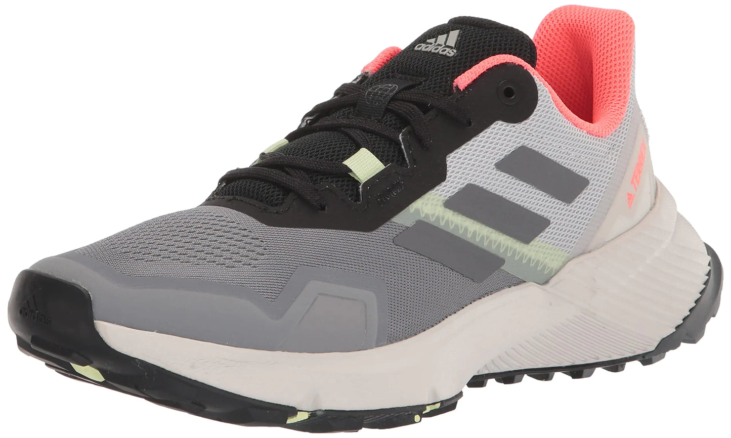 adidas Womens Terrex Soulstride Trail Running Shoes Grey/Grey/Turbo 7.5