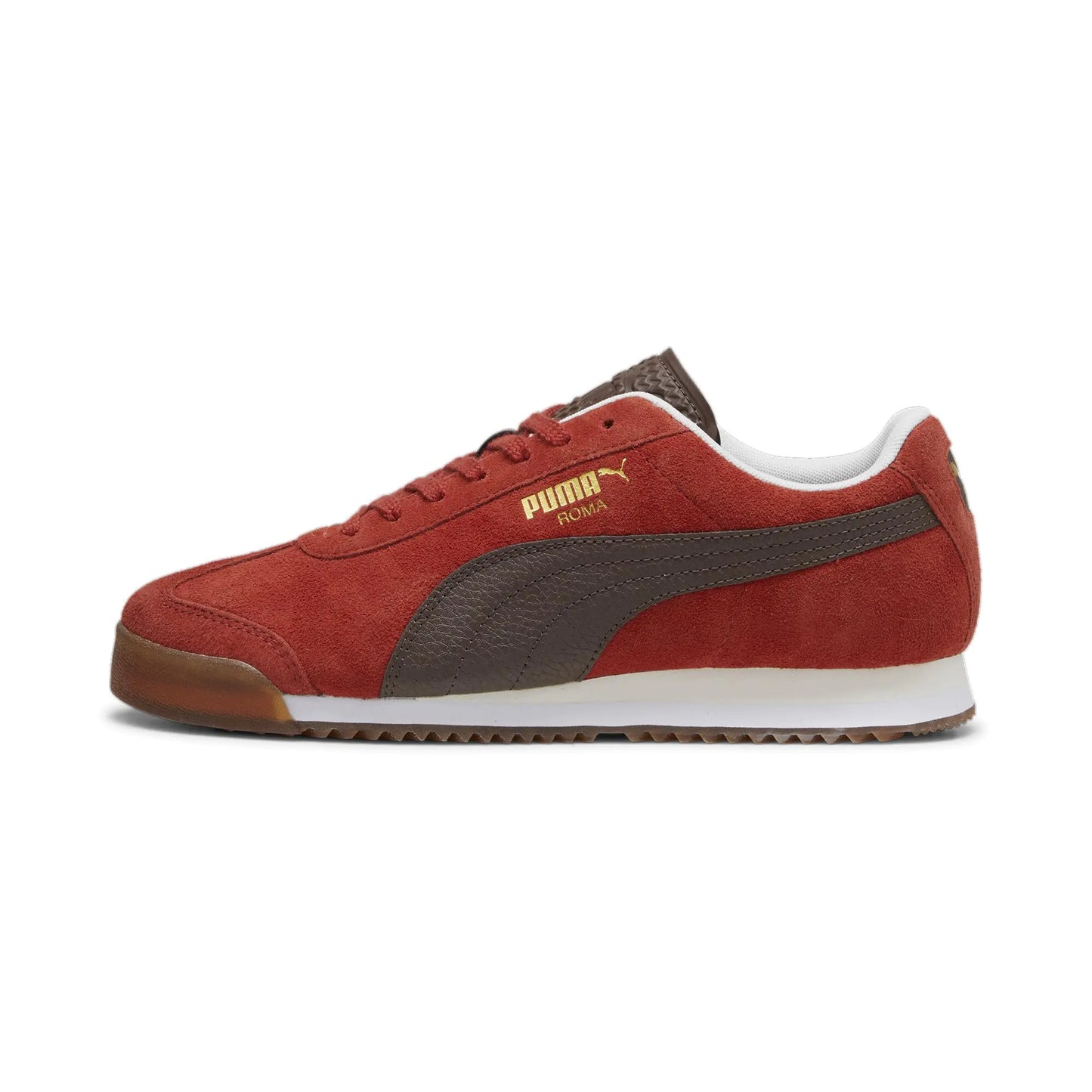 PUMA Mens Roma Sneaker 24-Suede-Mars Red-Espresso Brown-Gum 8