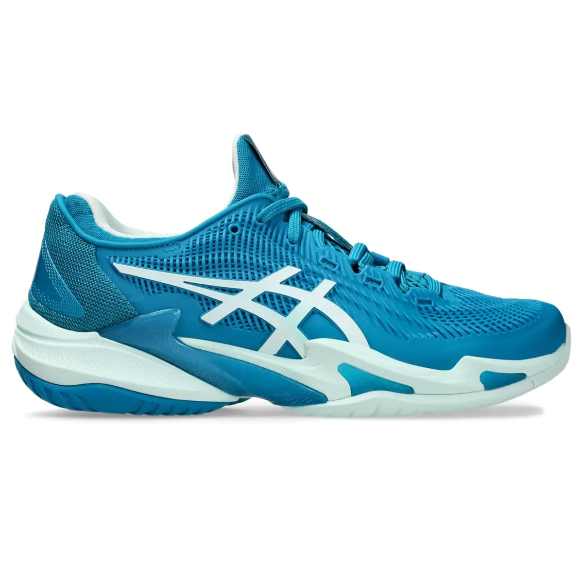 ASICS Womens Court FlyteFoam 3 Tennis Shoes 8.5 Teal Blue/White