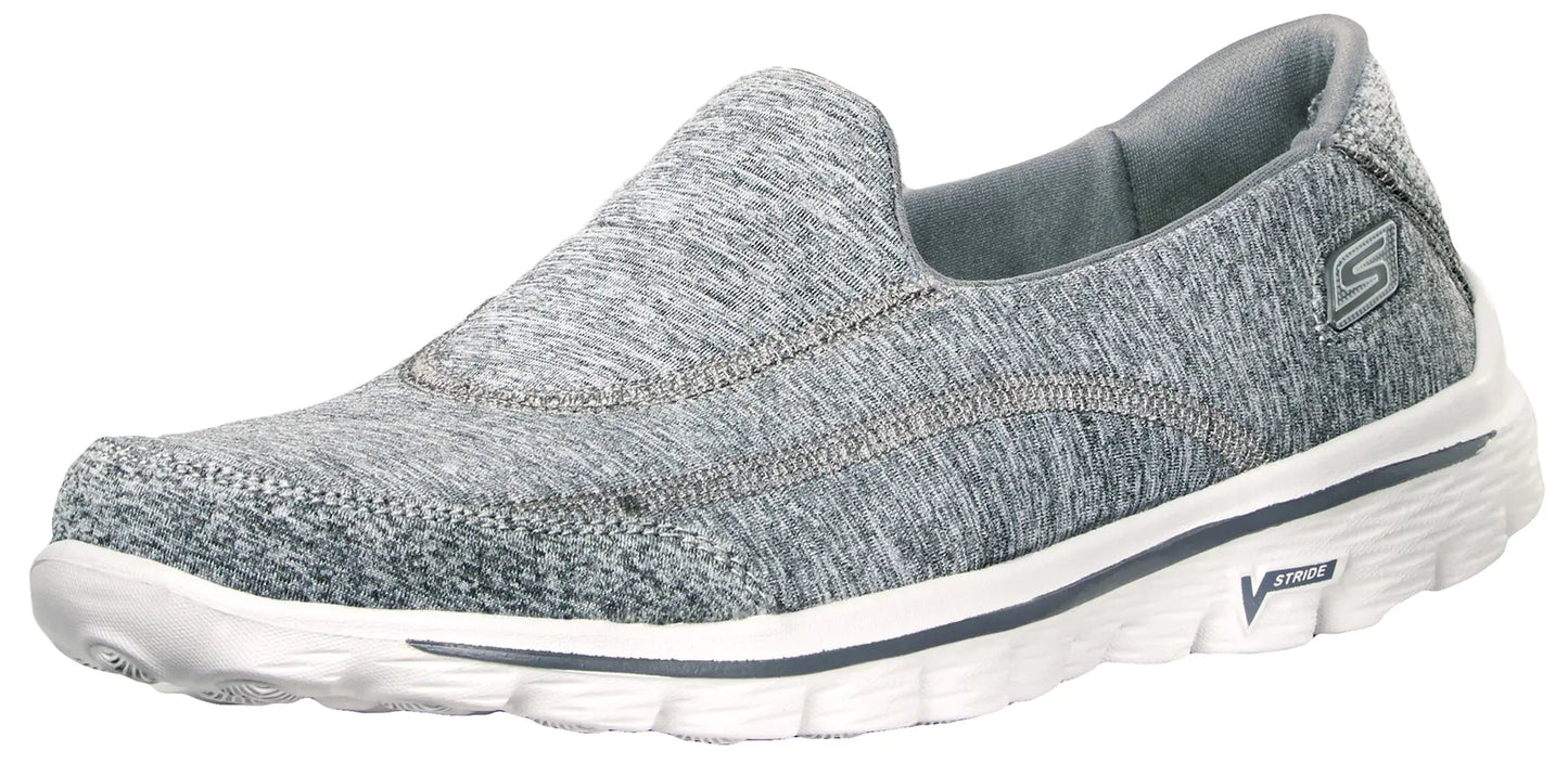 Skechers Womens Go Walk 2 Shoes Heather Grey 6.5