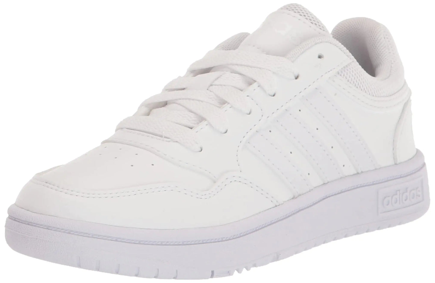 adidas Hoops 3.0 Low Top Basketball Shoe White/White/White 13 US Unisex Little Kid