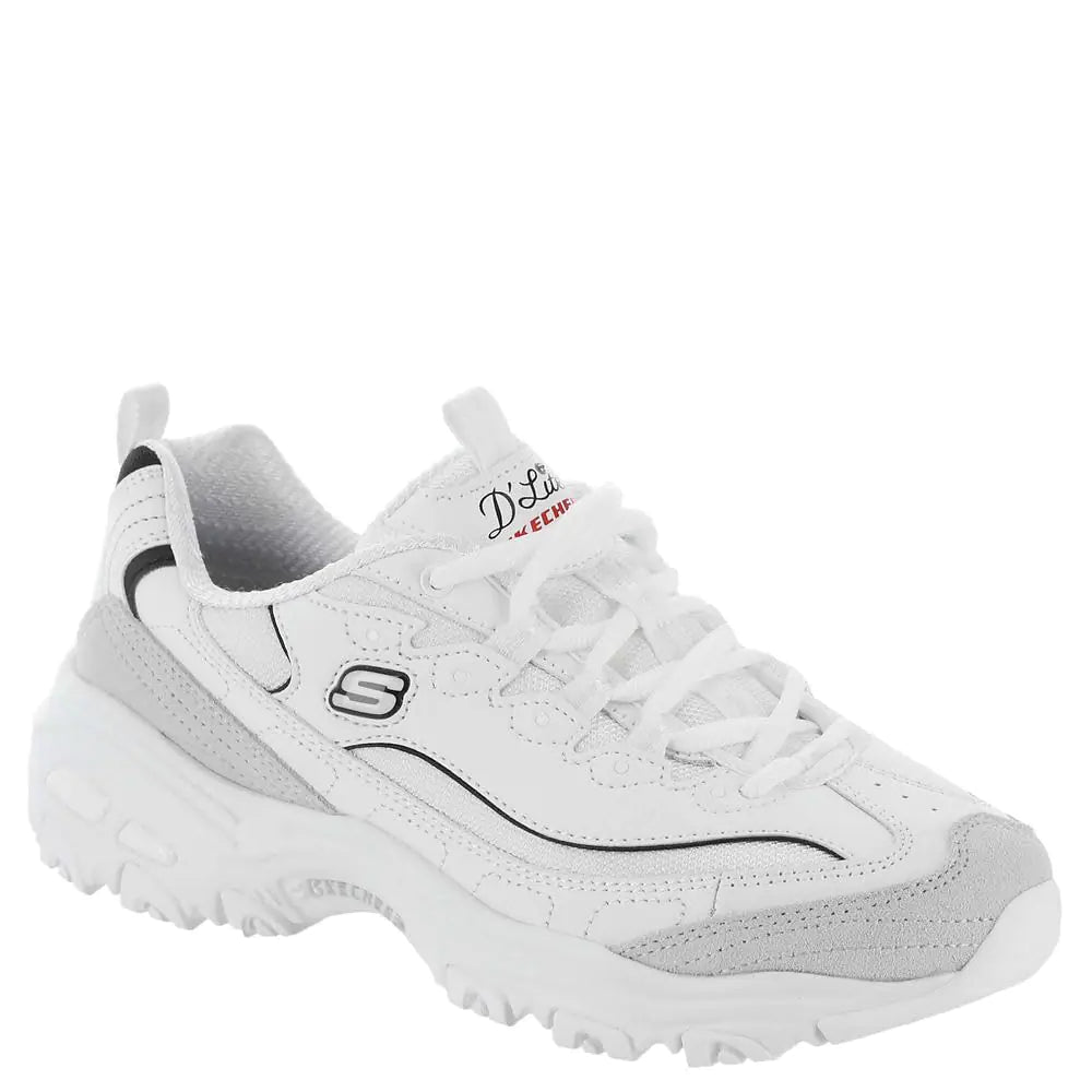 Skechers Womens DLites New Heat Sneaker White Black 9.5