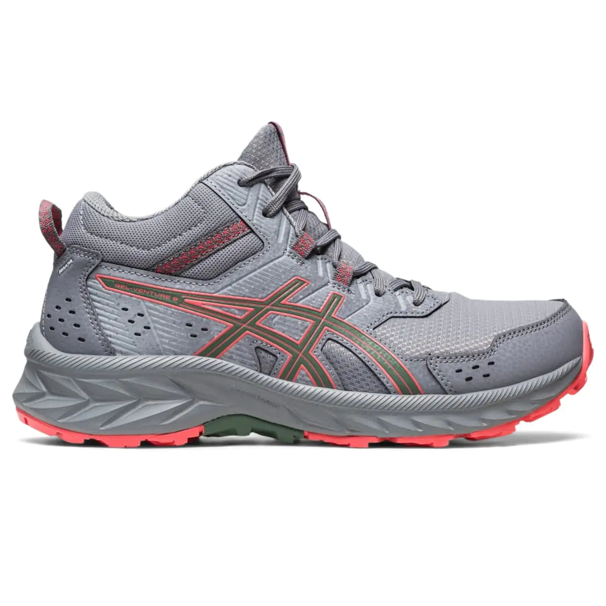 ASICS Womens Gel-Venture 9 Mid Top Running Shoes 11.5 Sheet Rock/Papaya