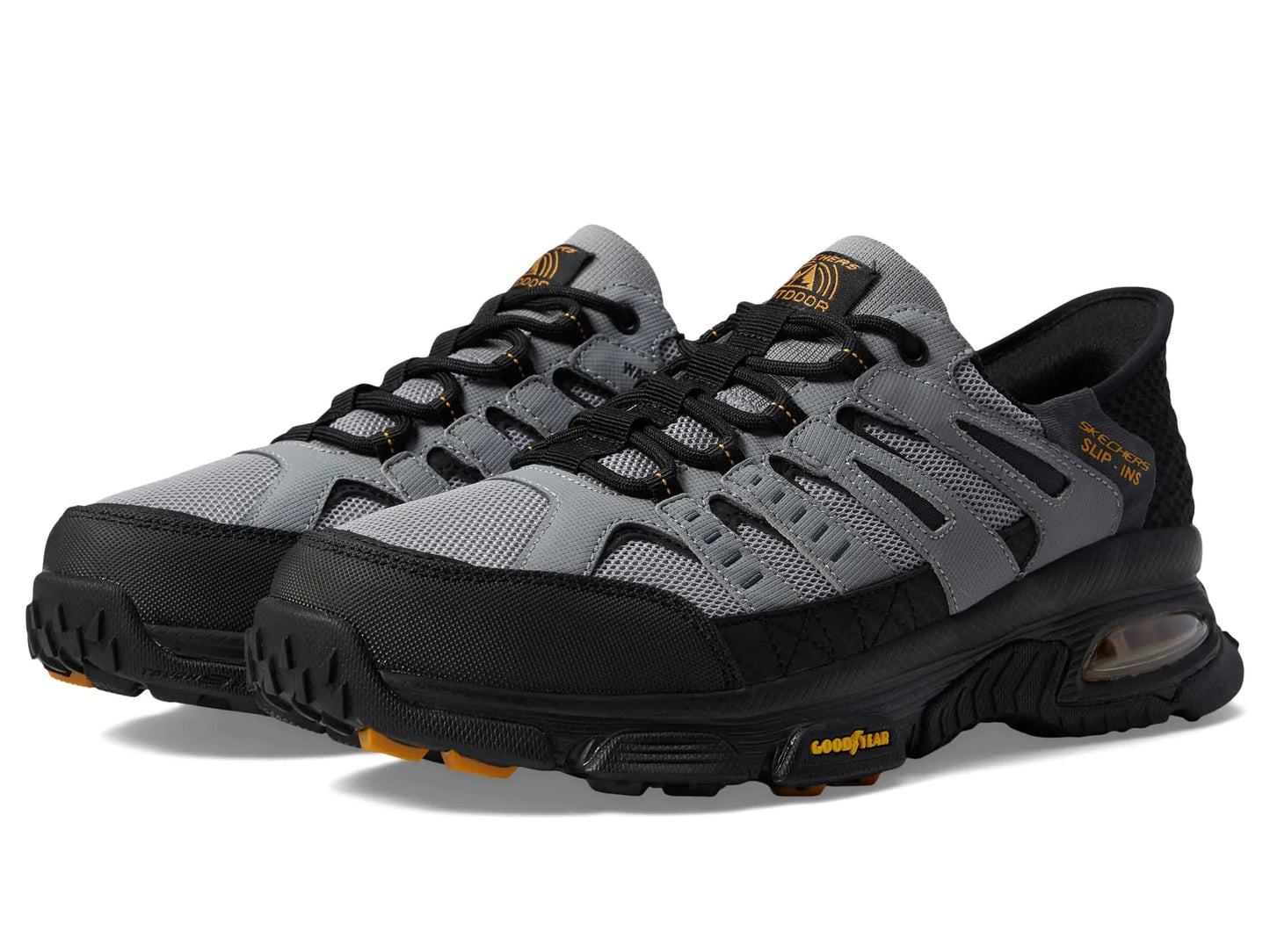 Skechers Mens Skech-Air Envoy Emissary Slip-in Sneaker Gray/Black 12 Wide