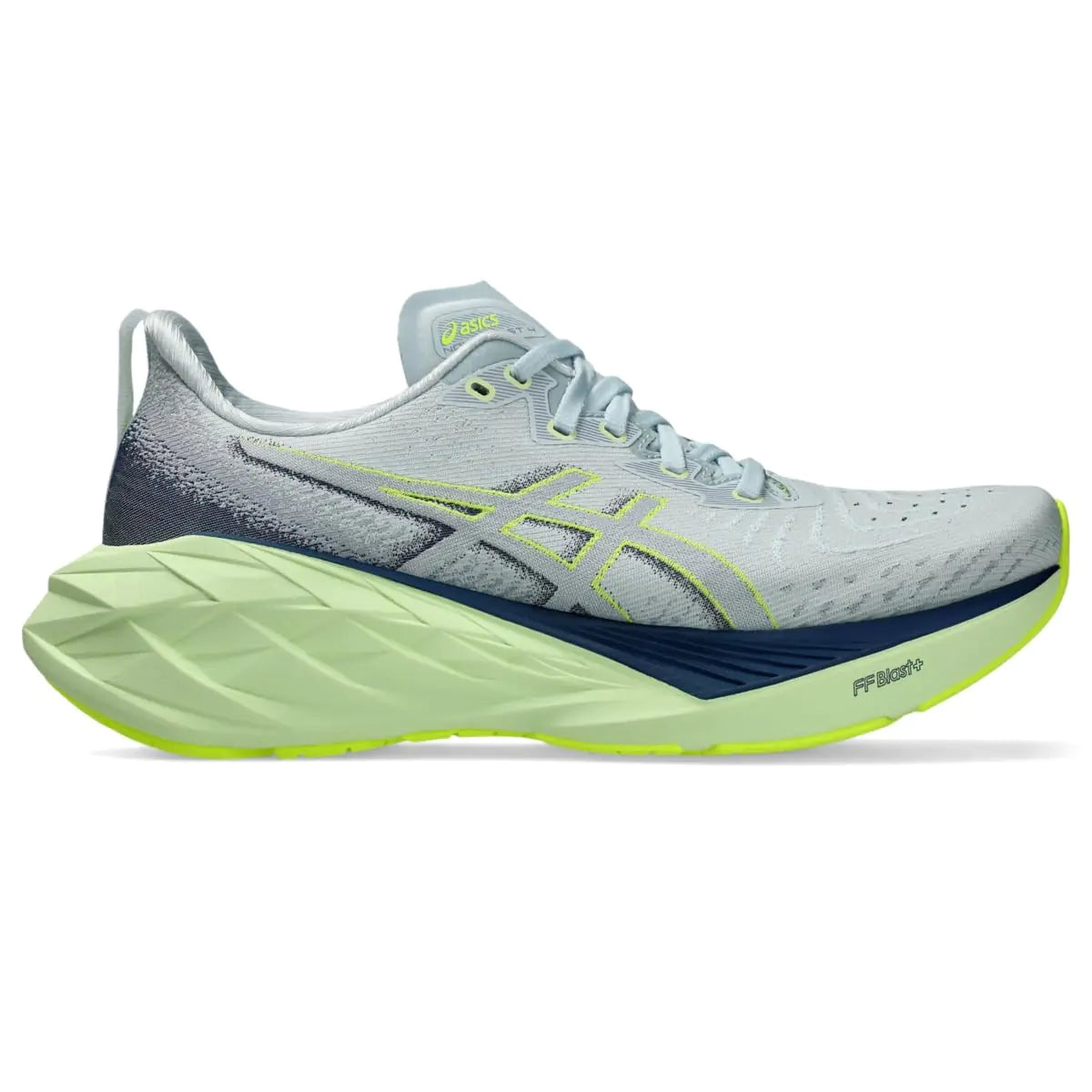 ASICS Womens NOVABLAST 4 Running Shoes 6 Cool Grey/Blue Expanse