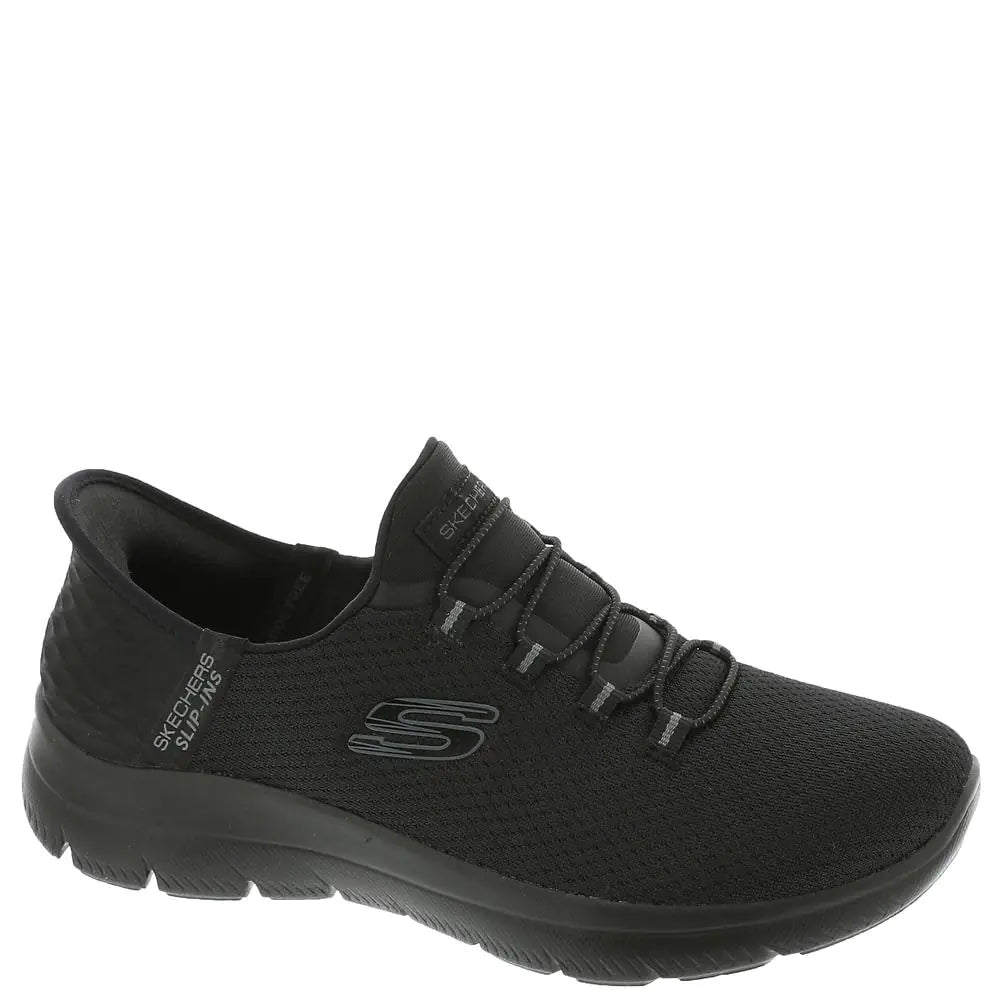 SKECHERS Womens Hands Free Slip-Ins Summits Girls Night Sneaker Black 6.5