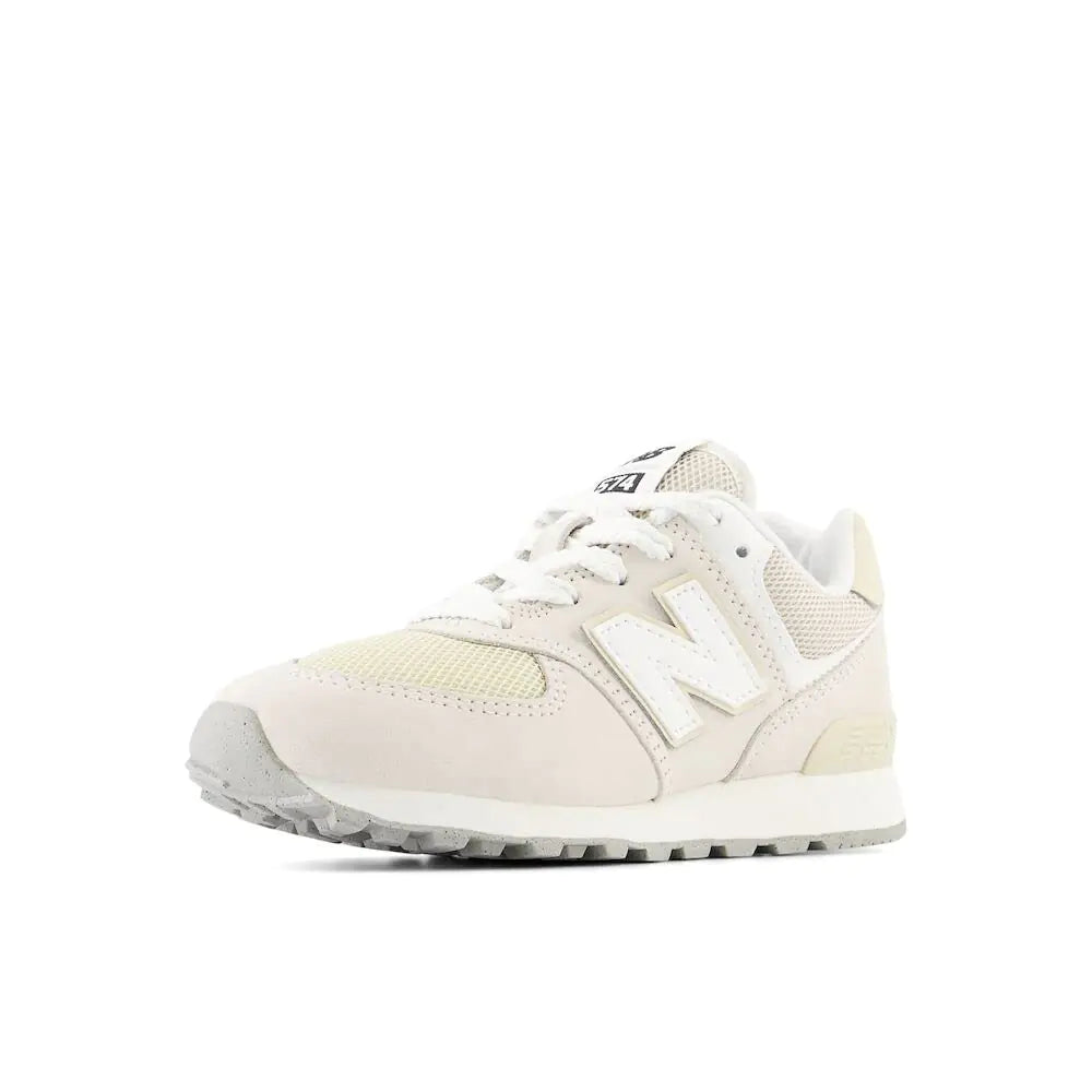 New Balance Boys Kids 574 V1 70s Racing Lace-up Sneaker Moonbeam/Bone 11.5 Little