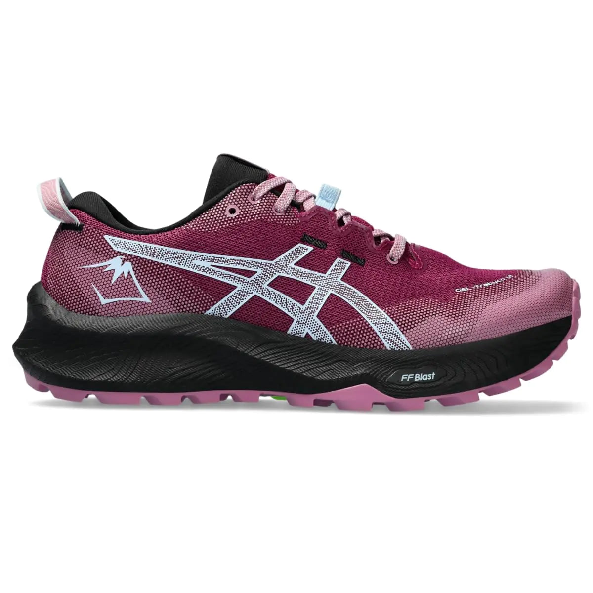 ASICS Womens Gel-Trabuco 12 Running Shoe 9 BlackBerry/Light Blue