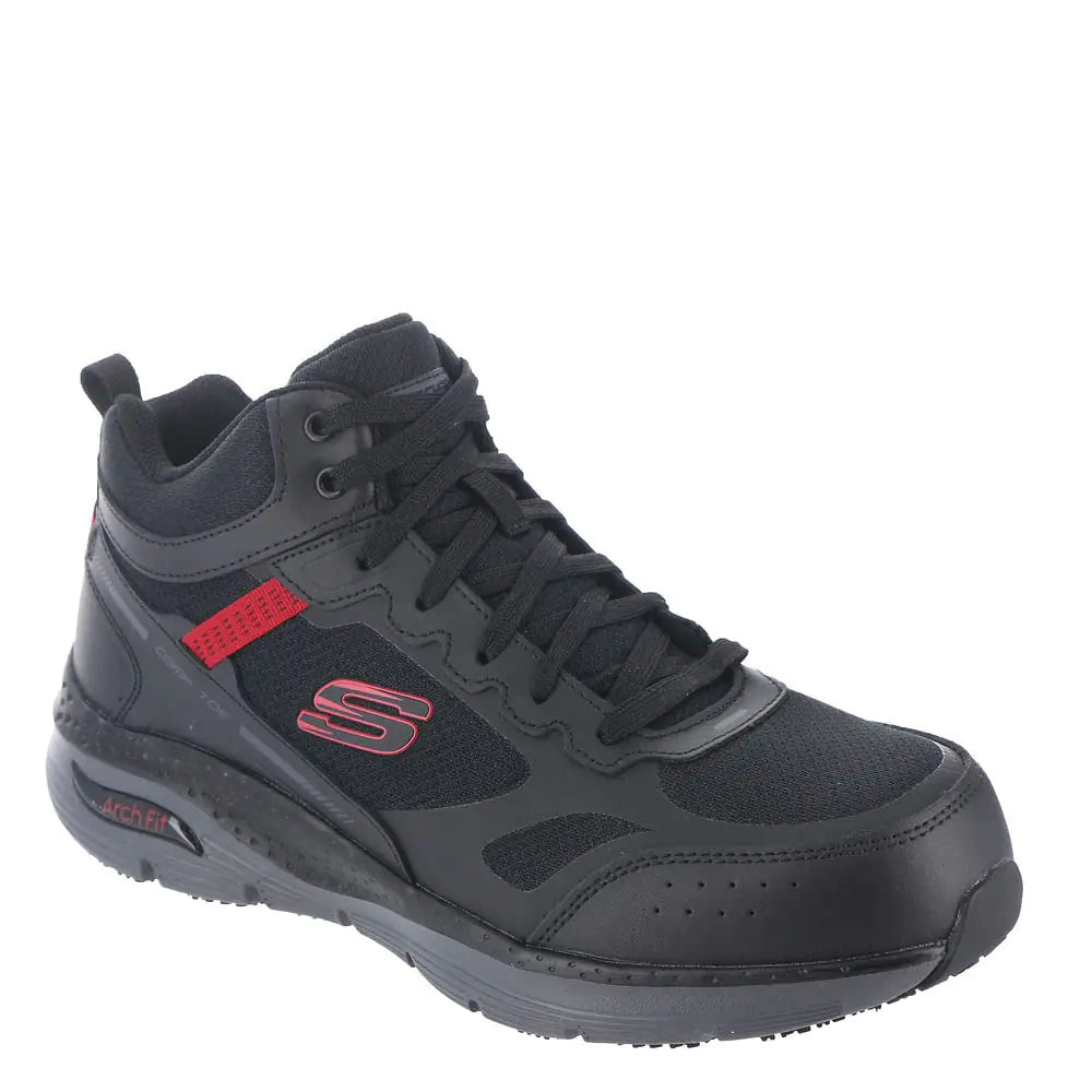 SKECHERS Mens Arch Fit SR-Bensen Comp Toe Sneaker Black 9 Wide