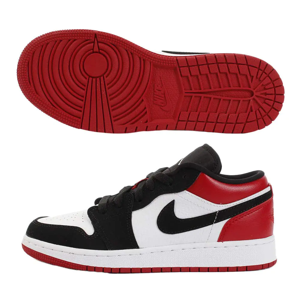 Jordan Youth Air 1 Low 553560 605 Black Pebbled - Size 6Y