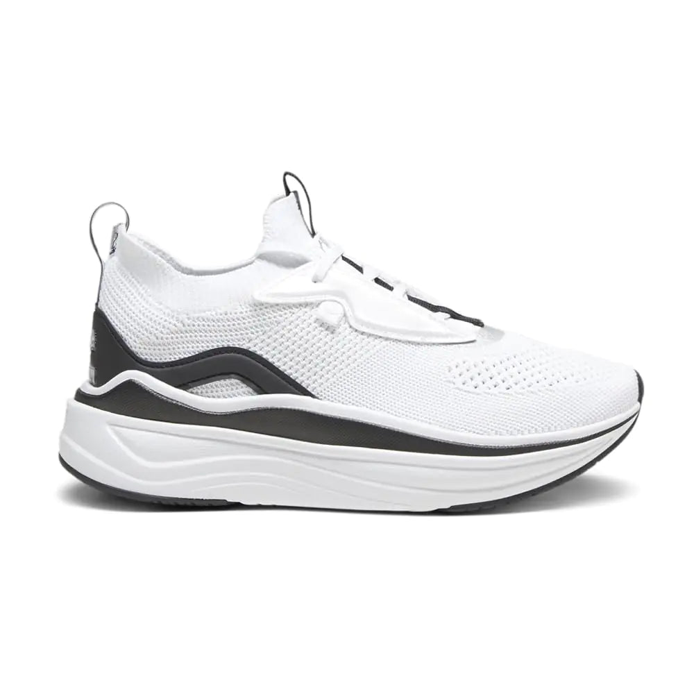 PUMA Womens Softride Stakd Cross Trainer PUMA Womens White-PUMA Womens Black-PUMA Womens Silver 7.5