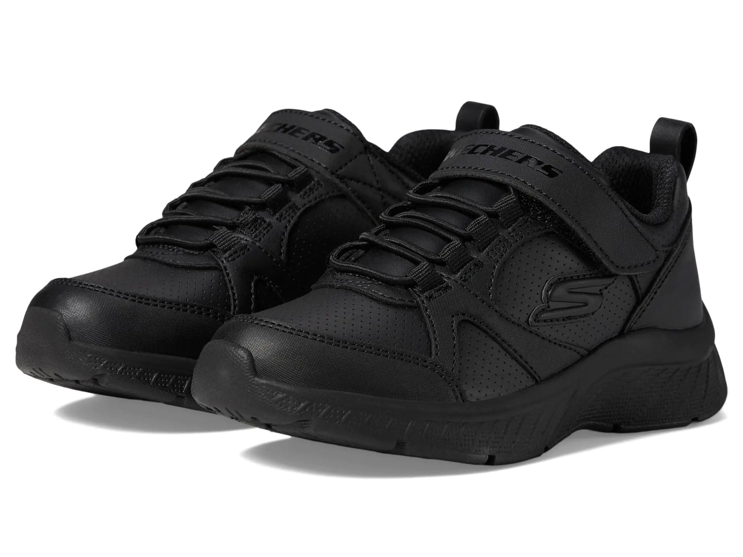 Skechers Girls MICROSPEC Plus Sneaker Black/Black 12 Little Kid