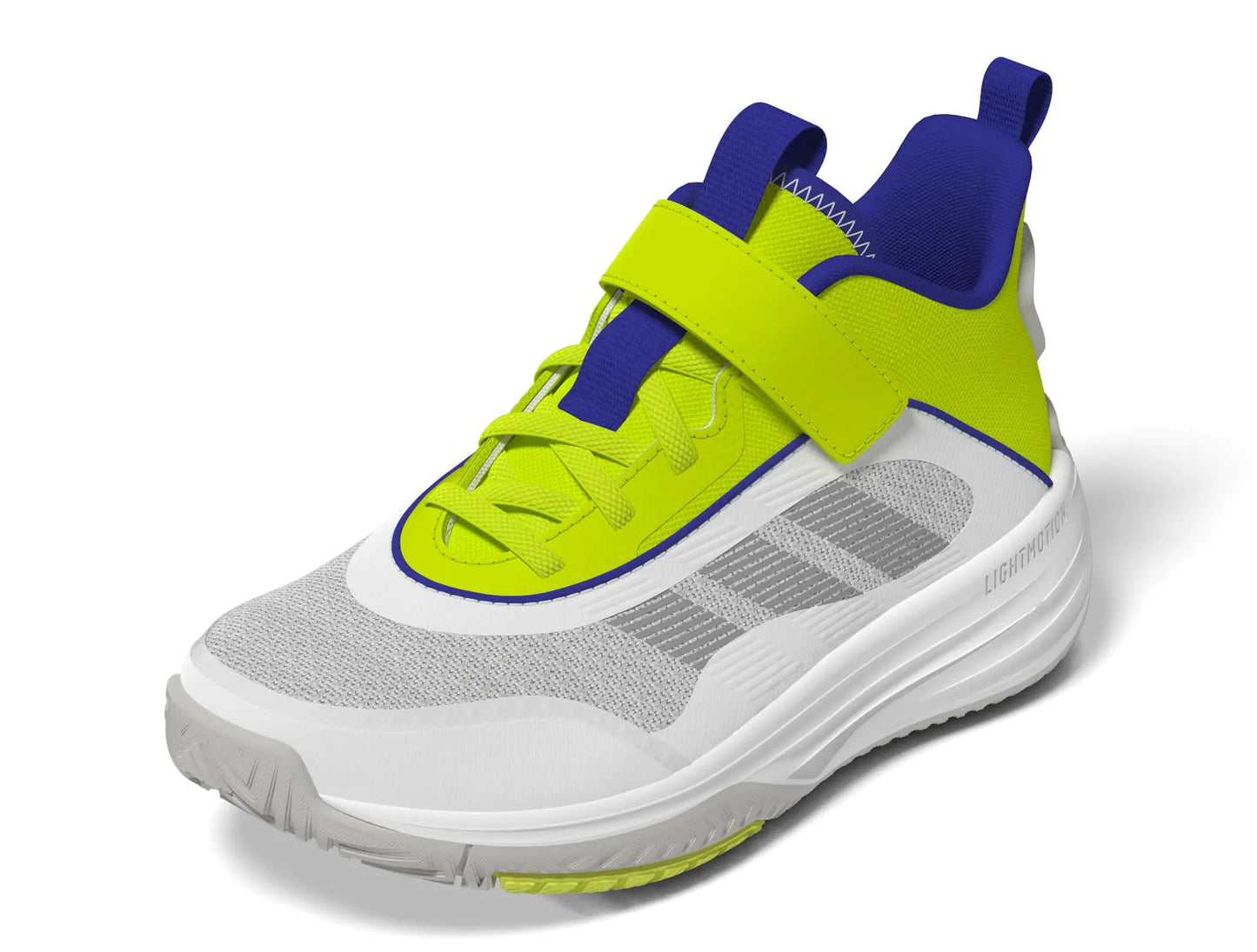 adidas Own The Game 3.0 Basketball Sneaker White/Grey/Solar Slime 11.5 US Unisex Little Kid