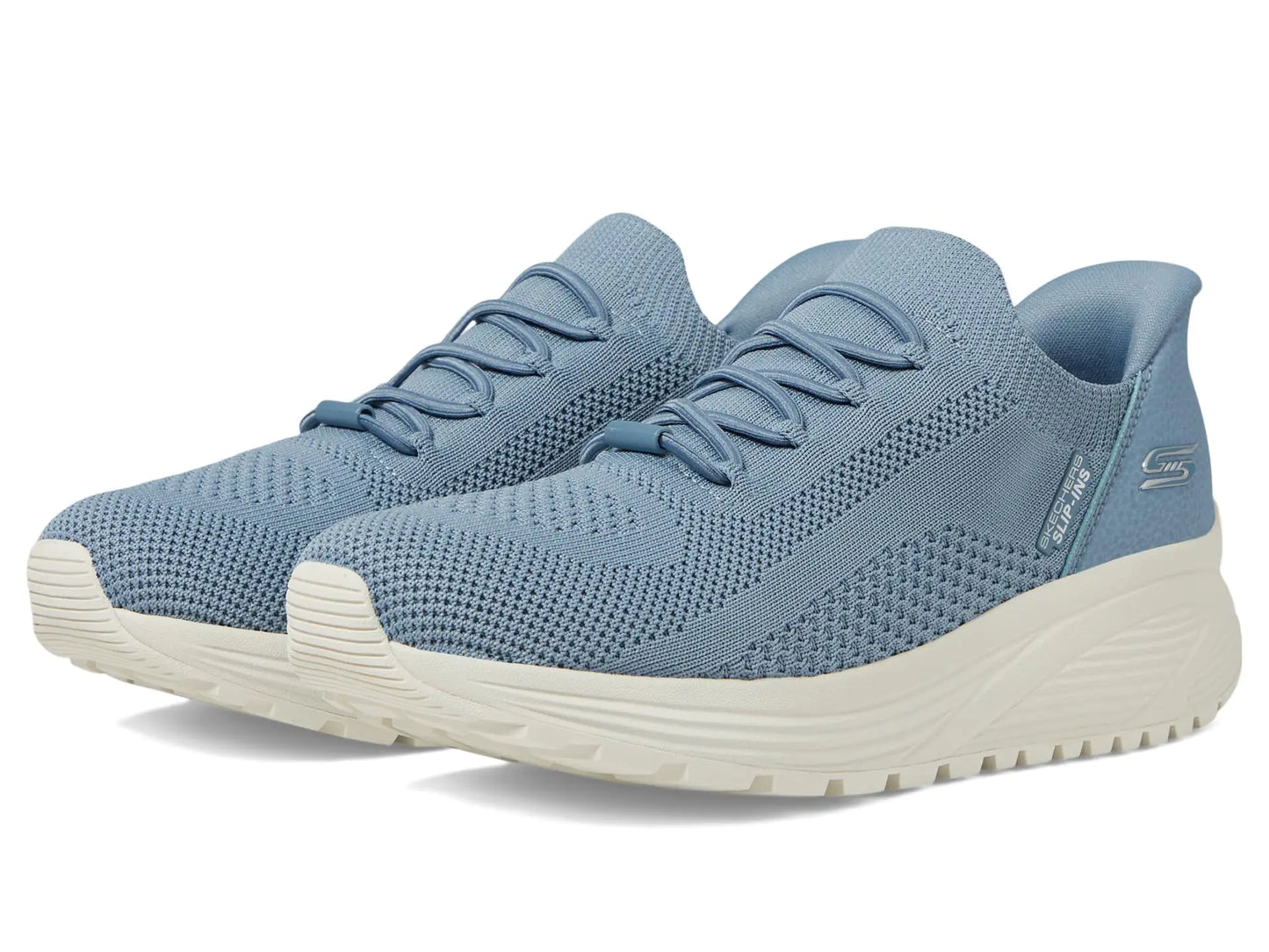 SKECHERS Womens Hands Free Slip-Ins Bobs Sparrow 2.0-Lucky Run Sneaker Slate 6.5