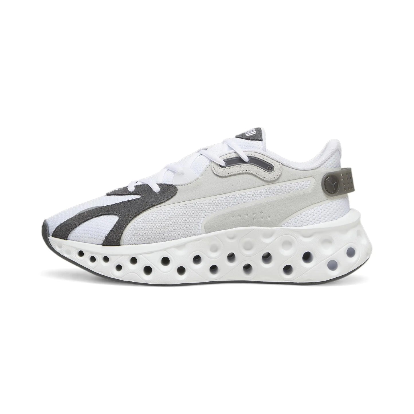 PUMA Mens Softride Frequence Sneaker White-Feather Gray 9