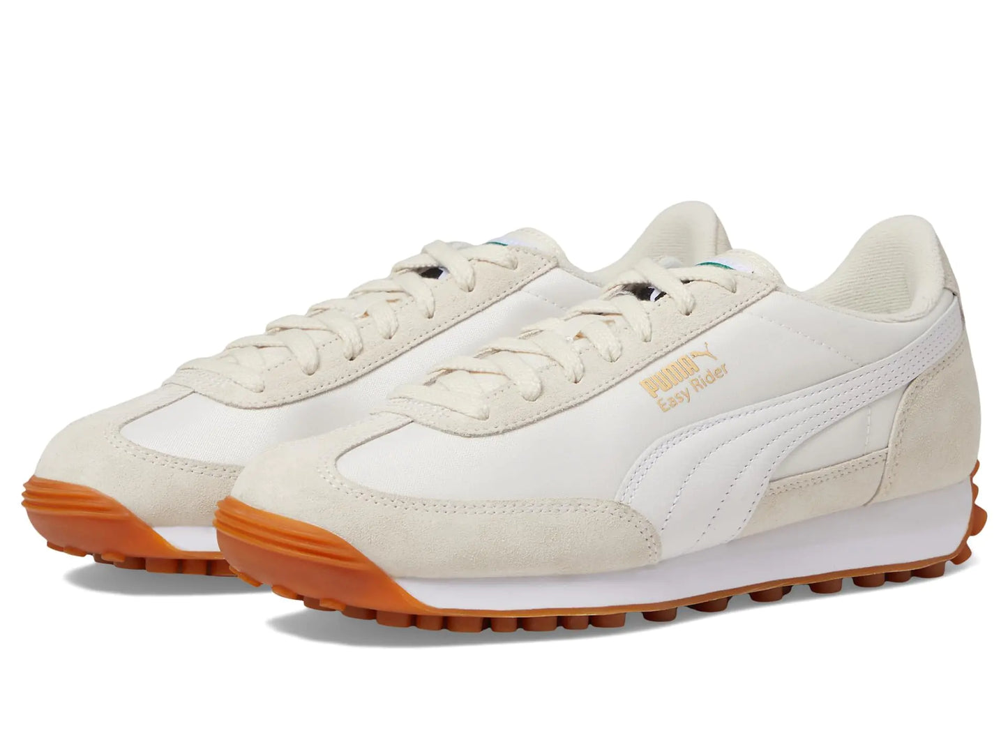 PUMA Womens Easy Rider Vintage Sneaker Alpine Snow White Gold 10.5