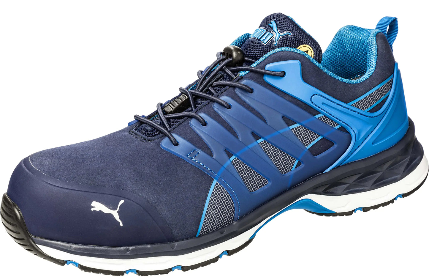 PUMA Mens Velocity 2.0 Blue Industrial Shoe 11.5