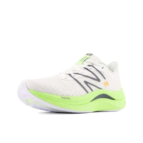 New Balance Womens WFCPRV4 Running Shoe White/Bleached Lime Glo/Graphite 8 Wide