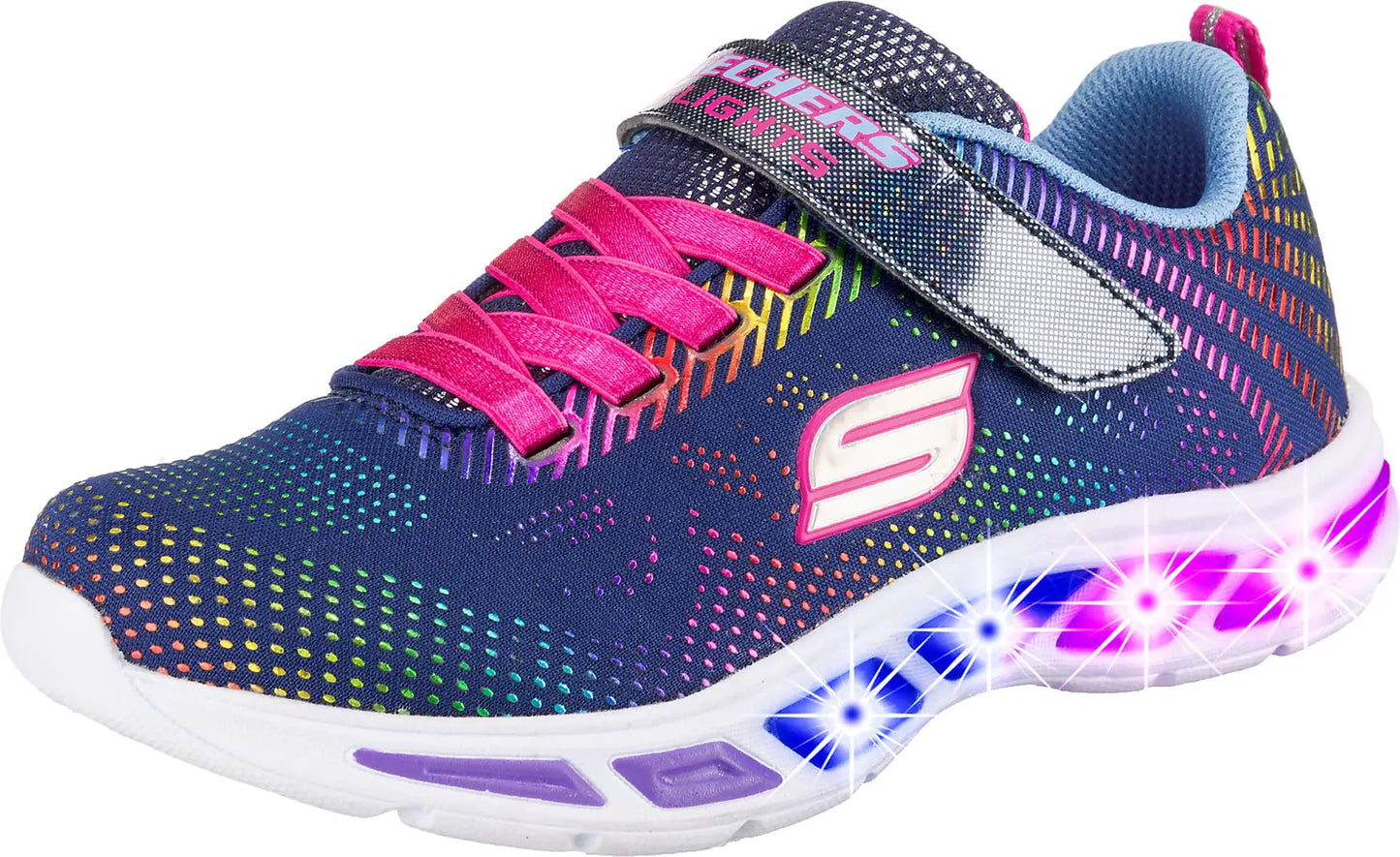Skechers Litebeams Sneaker Navy/Multi 3 US Unisex Little Kid