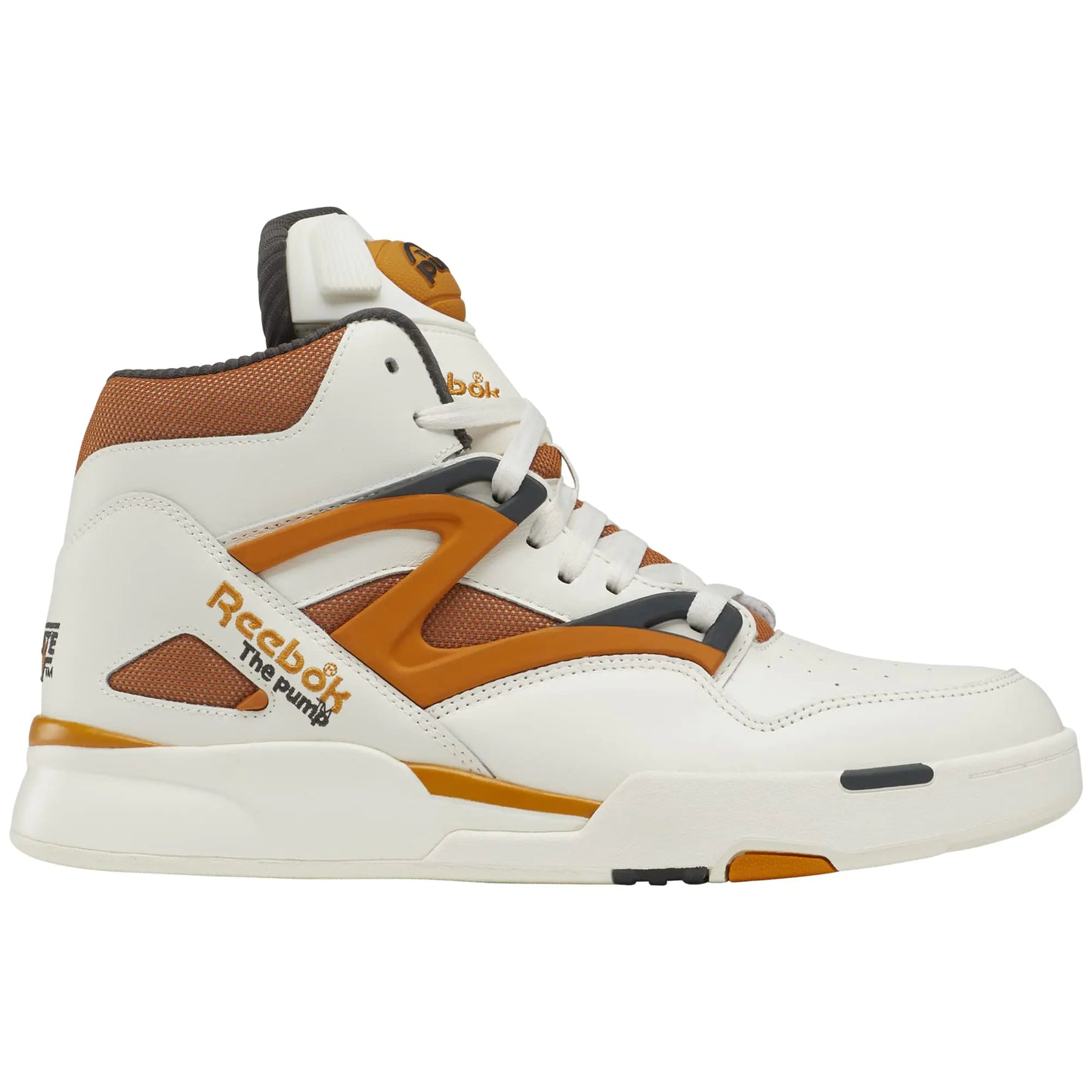 Reebok Mens Pump Omni Zone II Sneaker Chalk/Radiant Ochre/Pure Grey 11.5