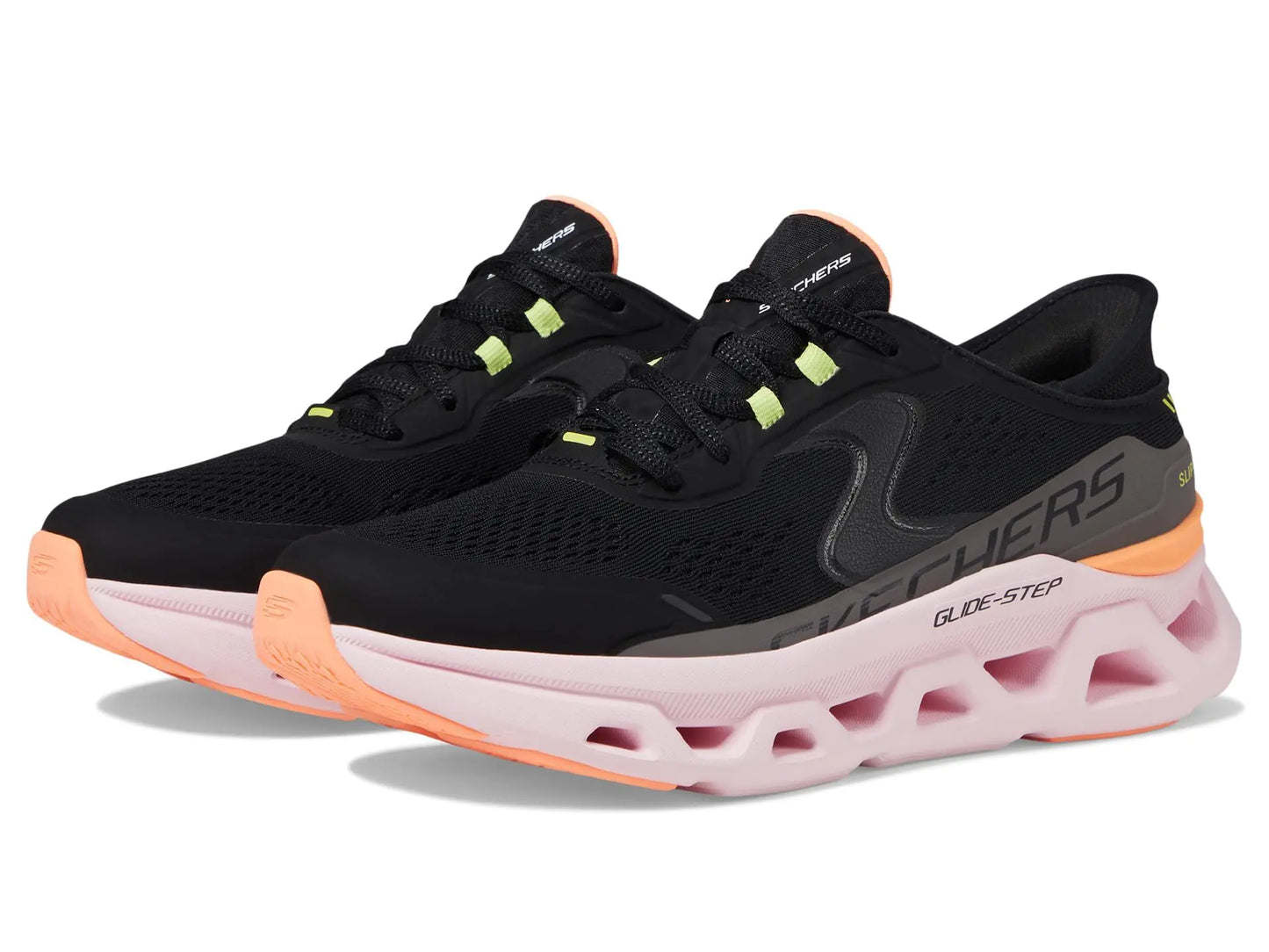 Skechers Womens Glide-Step ATLUS Hands Free Slip-INS Sneaker BKMT=Black/Multi 5.5