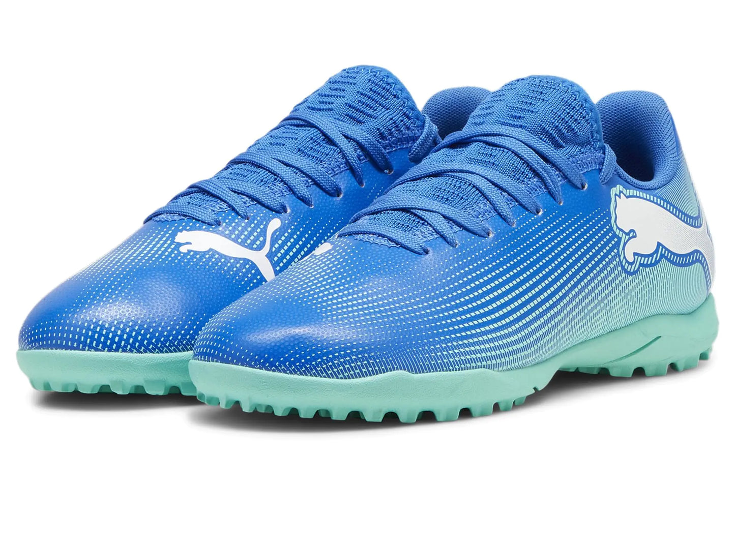 PUMA Future Play Turf Training Sneaker Hyperlink Blue-Mint White 6.5 US Unisex Big Kid