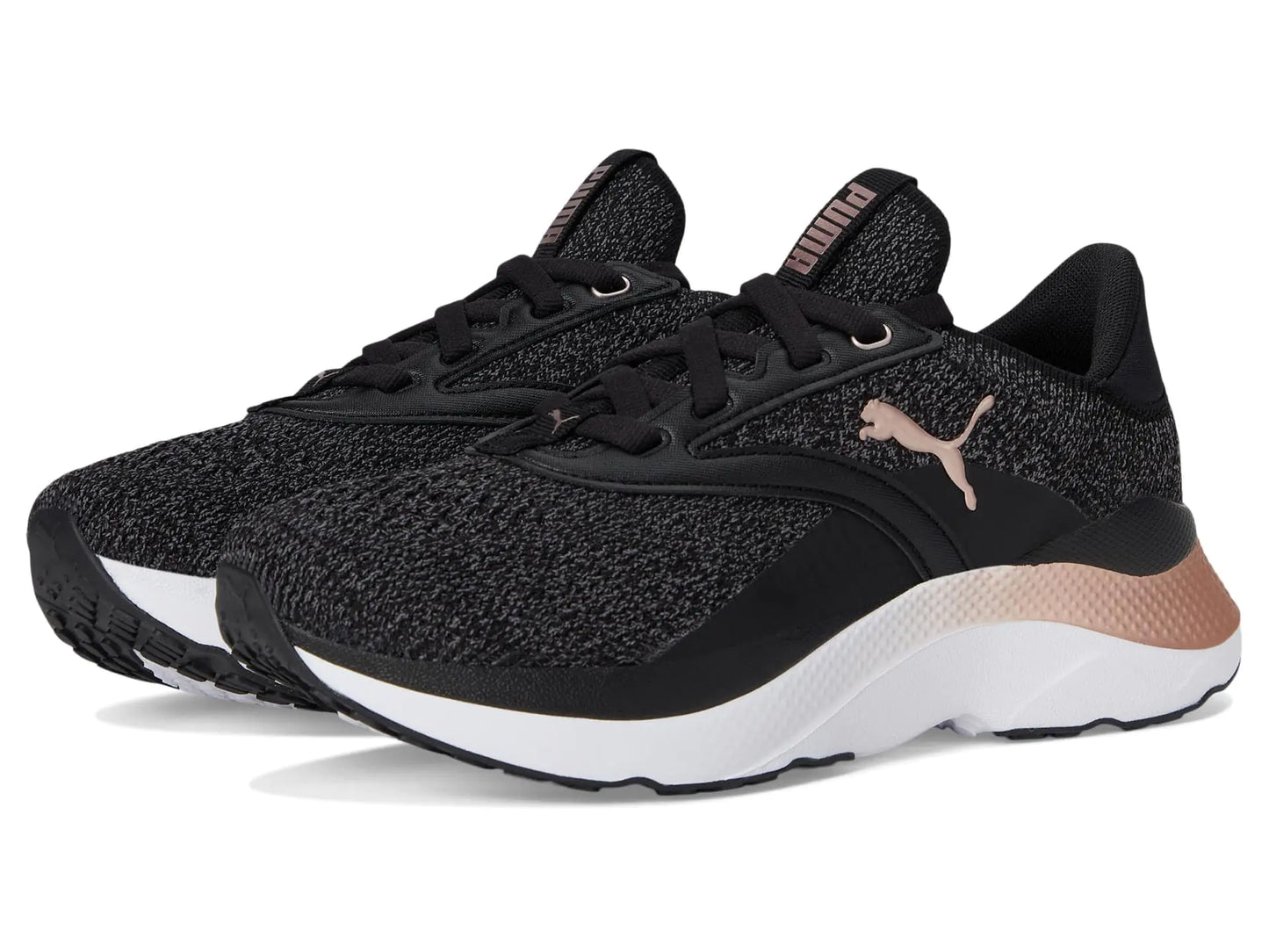 PUMA Womens Softride Mayve Sneaker Black/Cool Dark Gray/Rose Gold 10