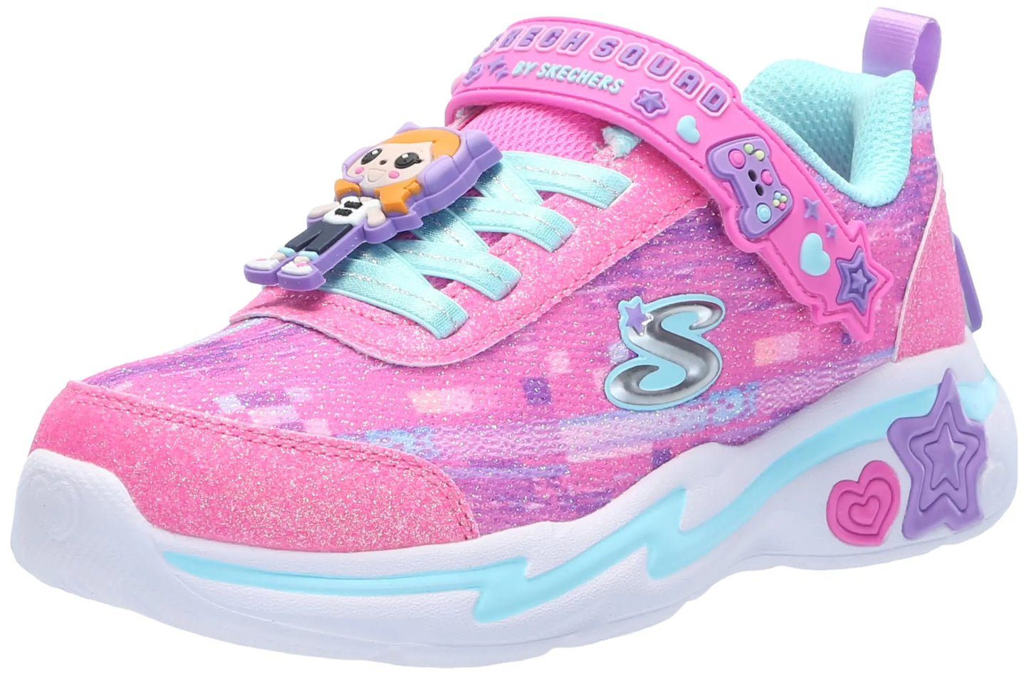Skechers Girls Snuggle SNEAKS-Skech Squad Sneaker Pink/Multi 2.5 Little Kid