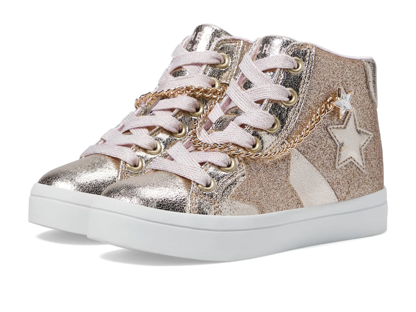 Skechers Kids Girls Hi-Lite-Stellar Shine Sneaker Gold 12.5 Little Kid