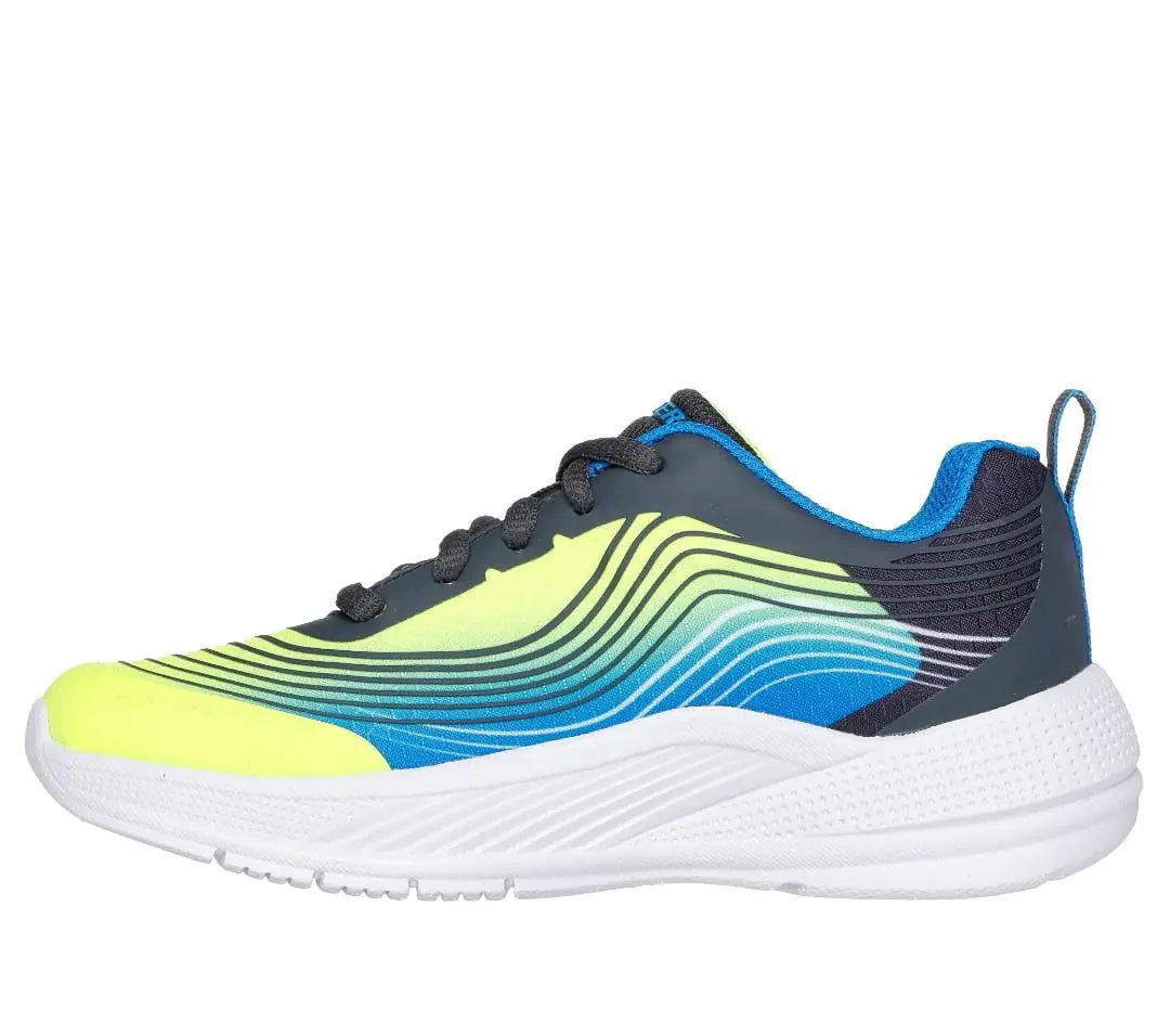 Skechers Boys MICROSPEC Advance Sneaker Yellow/Blue 2 Little Kid