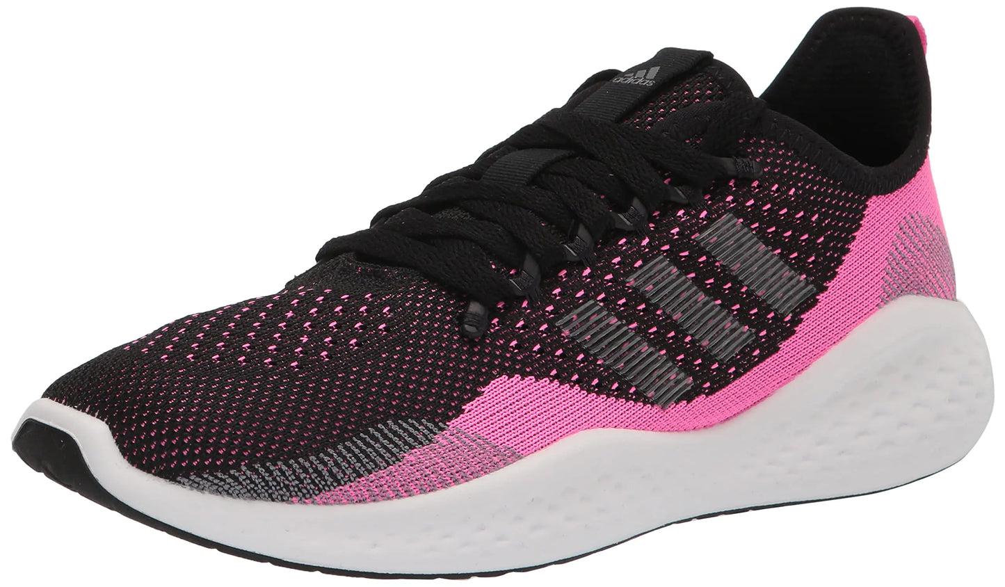 adidas Womens Fluidflow 2.0 Running Shoe Screaming Pink/Grey/Black 7