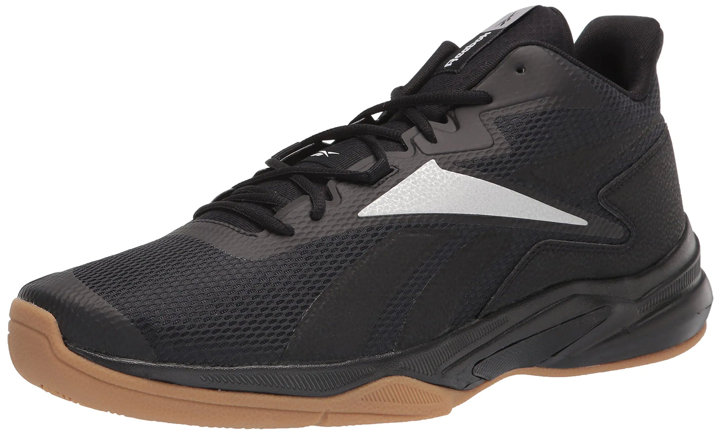 Reebok Mens Vision Mid Sneaker Black/Silver Metallic/White 9.5
