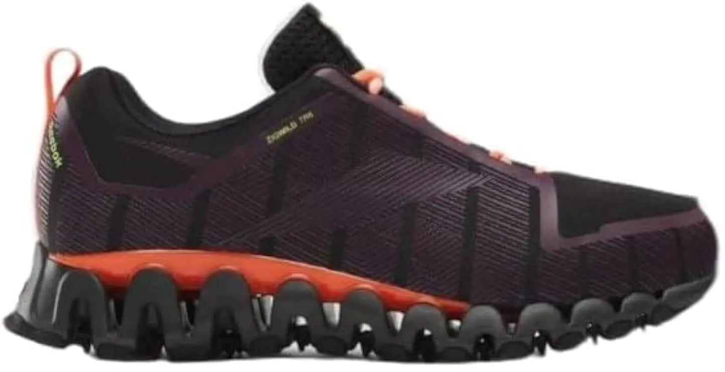 Reebok Mens ZigWild Trail 6 Sneaker Black/Midnight Plum/Digital Coral 8.5