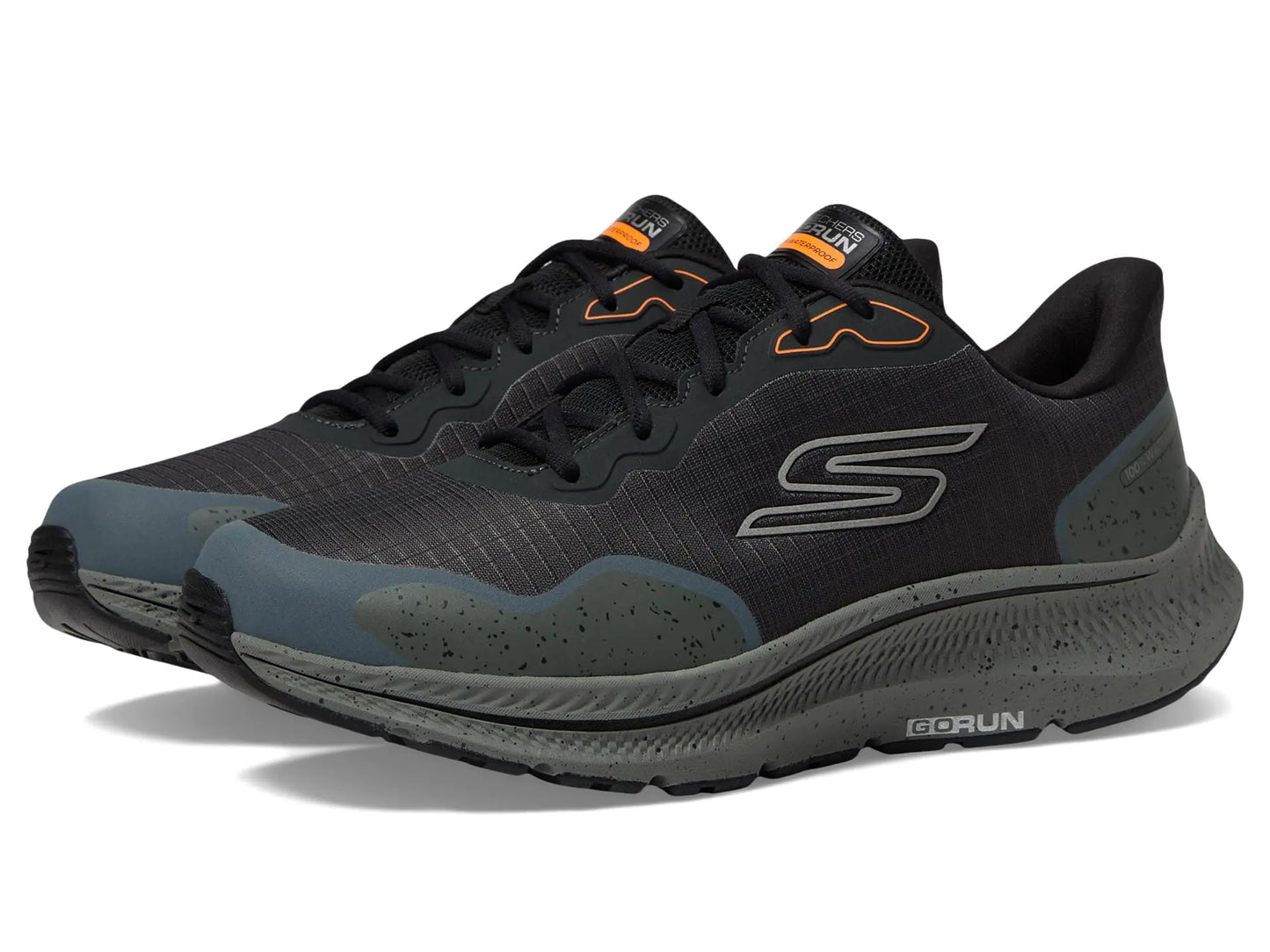 SKECHERS Mens Go Run Consistent 2.0-100% Waterproof Piedmont Sneaker Charcoal 9